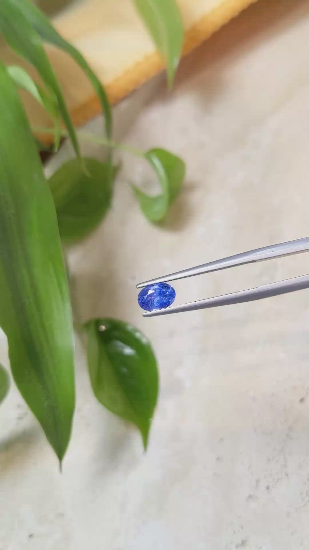 0.82 Ct. Blue Sapphire from Ceylon (Sri Lanka) Size Video