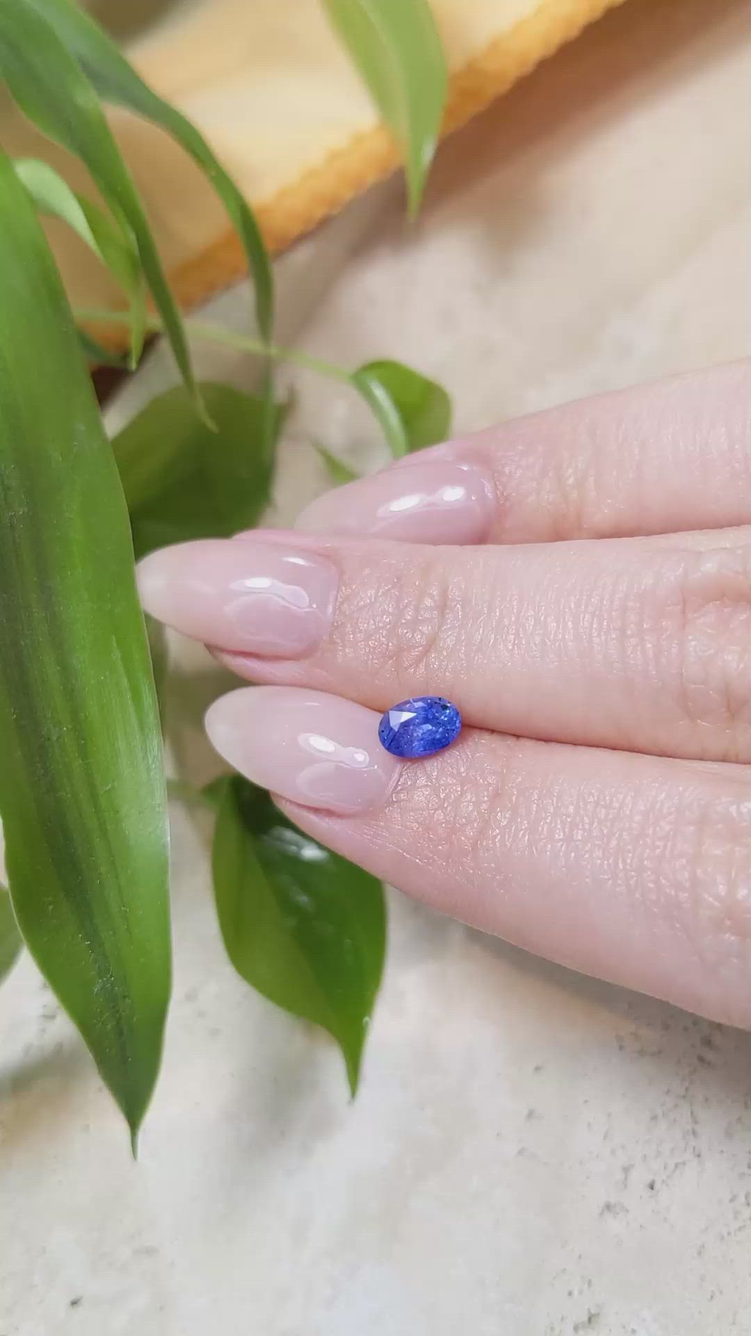 0.82 Ct. Blue Sapphire from Ceylon (Sri Lanka) Size Video