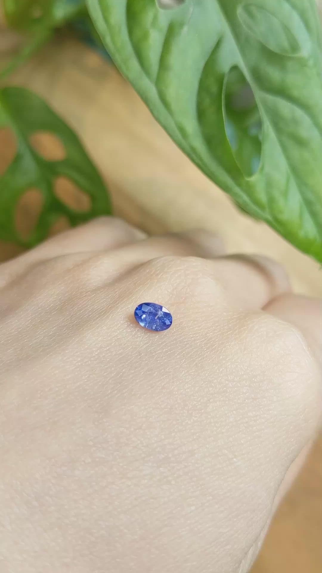 0.72 Ct. Blue Sapphire from Ceylon (Sri Lanka) Size Video