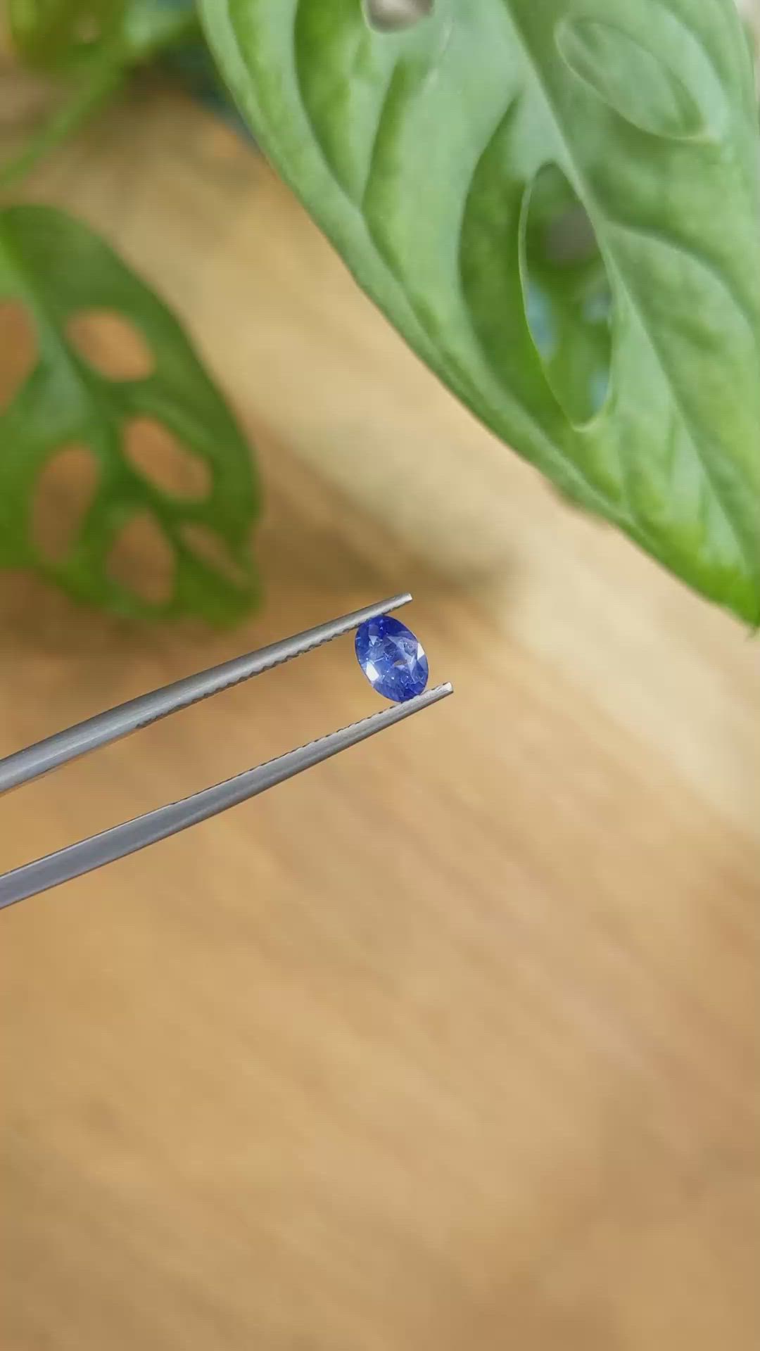 0.72 Ct. Blue Sapphire from Ceylon (Sri Lanka) Size Video