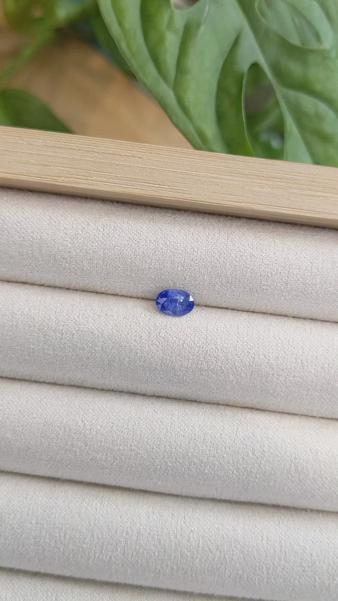 0.72 Ct. Blue Sapphire from Ceylon (Sri Lanka) Size Video