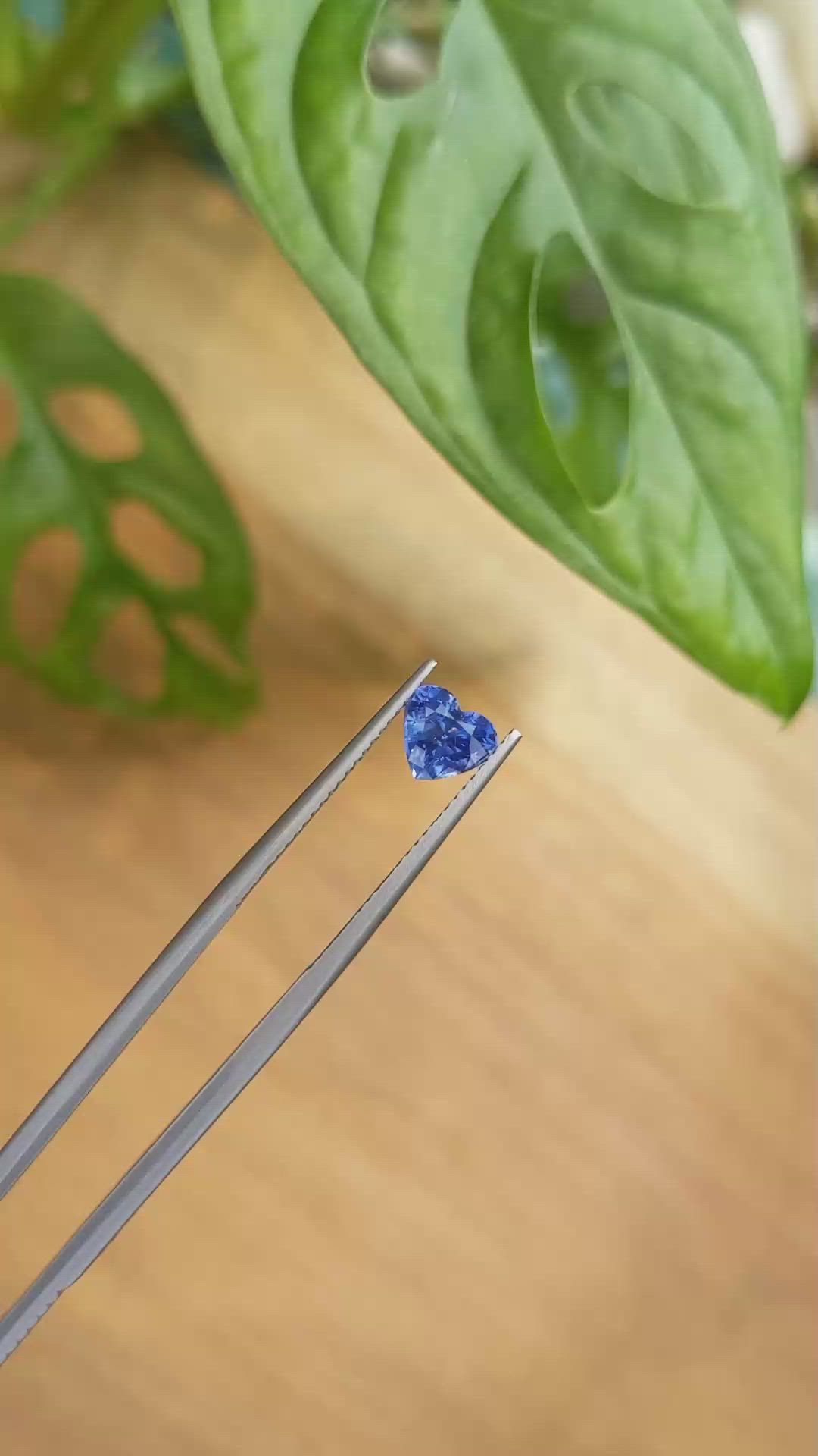 1.10 Ct. Blue Sapphire from Ceylon (Sri Lanka) Size Video