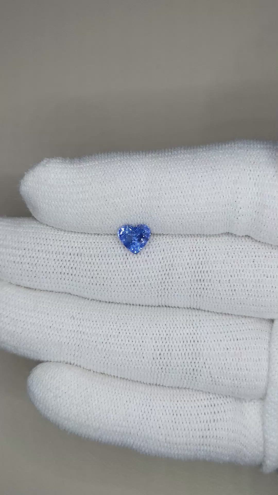1.10 Ct. Blue Sapphire from Ceylon (Sri Lanka) Size Video