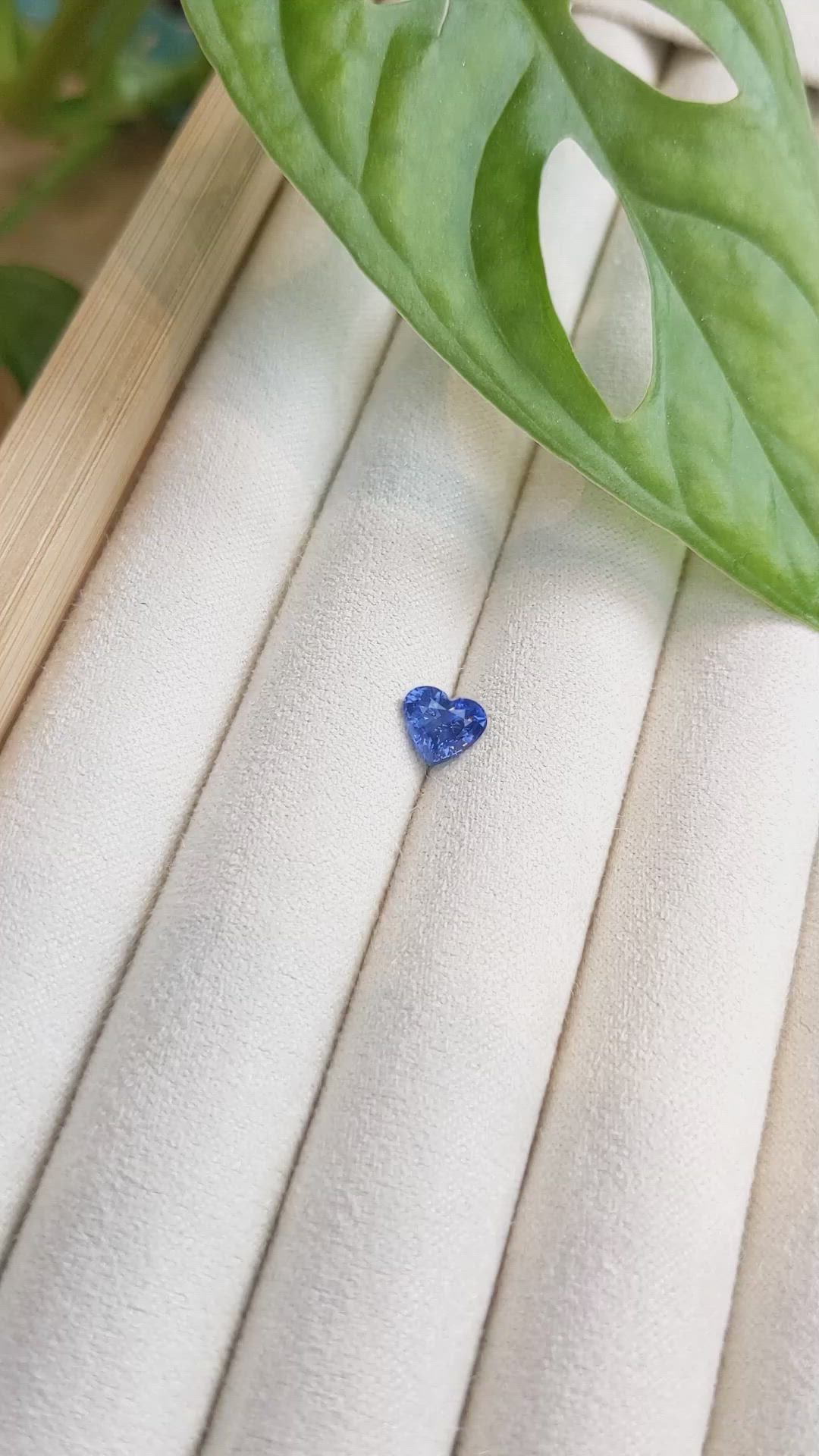 1.10 Ct. Blue Sapphire from Ceylon (Sri Lanka) Size Video