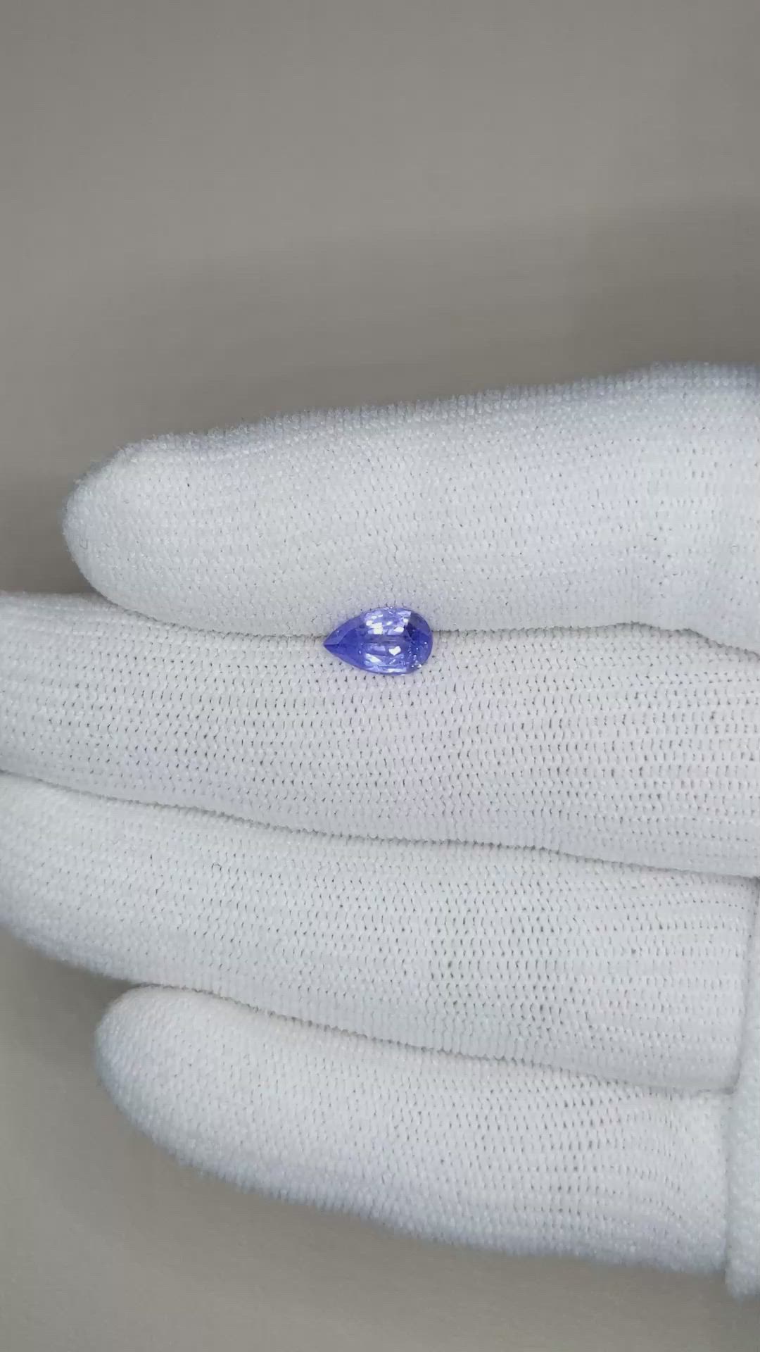 1.05 Ct. Blue Sapphire from Ceylon (Sri Lanka) Size Video