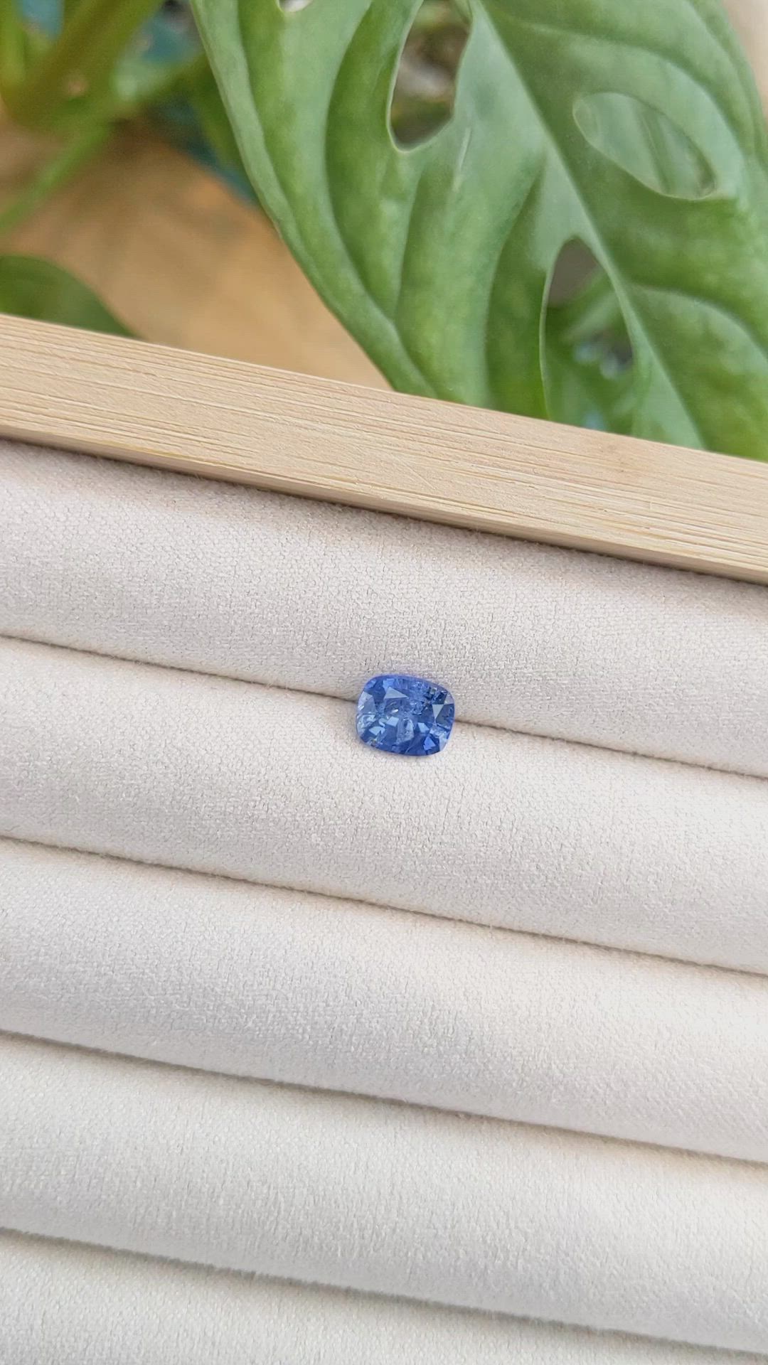 1.55 Ct. Blue Sapphire from Ceylon (Sri Lanka) Size Video