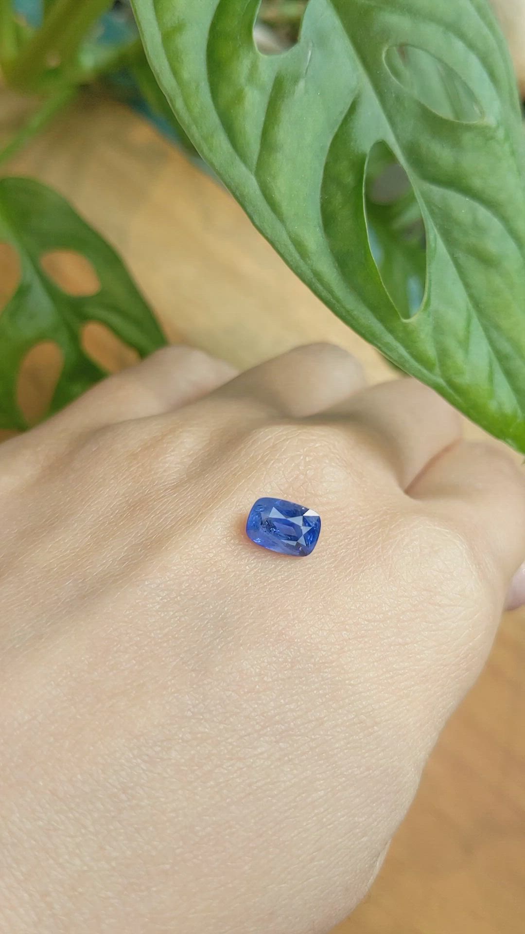 2.30 Ct. Blue Sapphire from Ceylon (Sri Lanka) Size Video