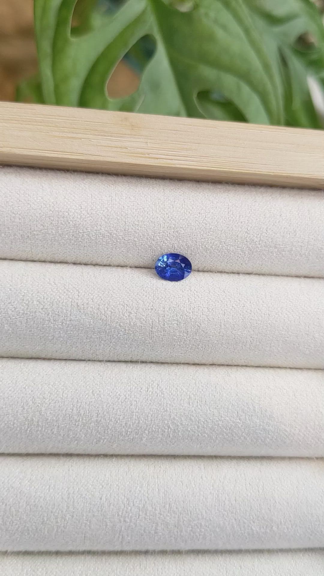 0.65 Ct. Blue Sapphire from Ceylon (Sri Lanka) Size Video