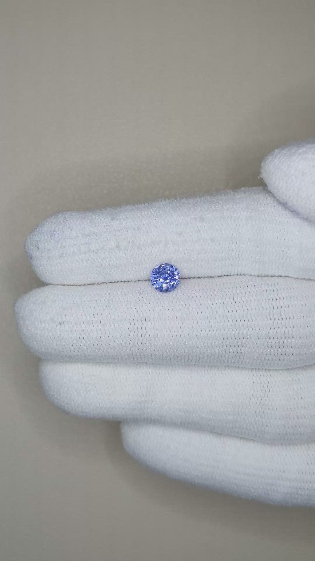 0.59 Ct. Blue Sapphire from Ceylon (Sri Lanka) Size Video