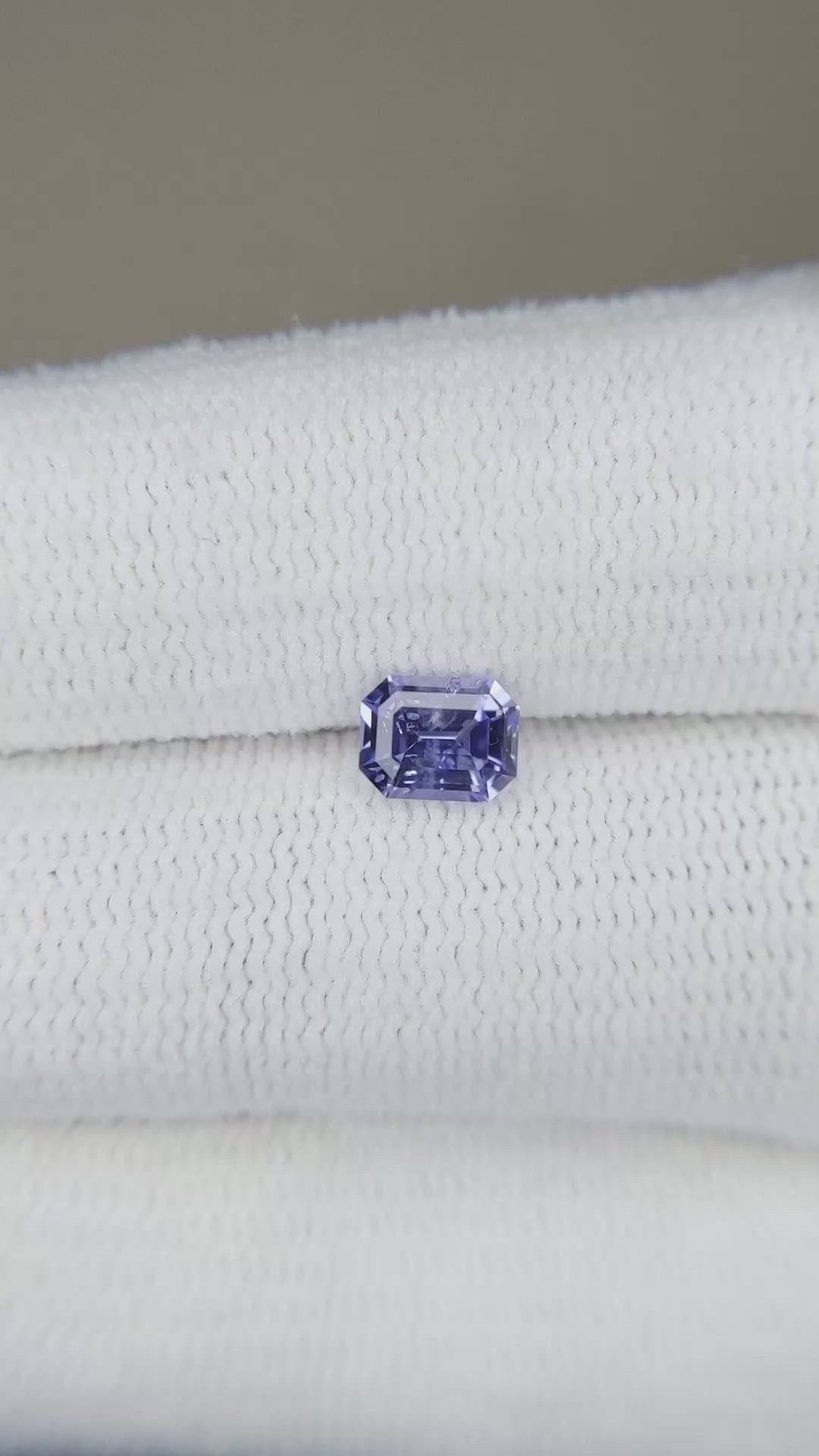 0.69 Ct. Purplish Blue Sapphire from Ceylon (Sri Lanka) Size Video