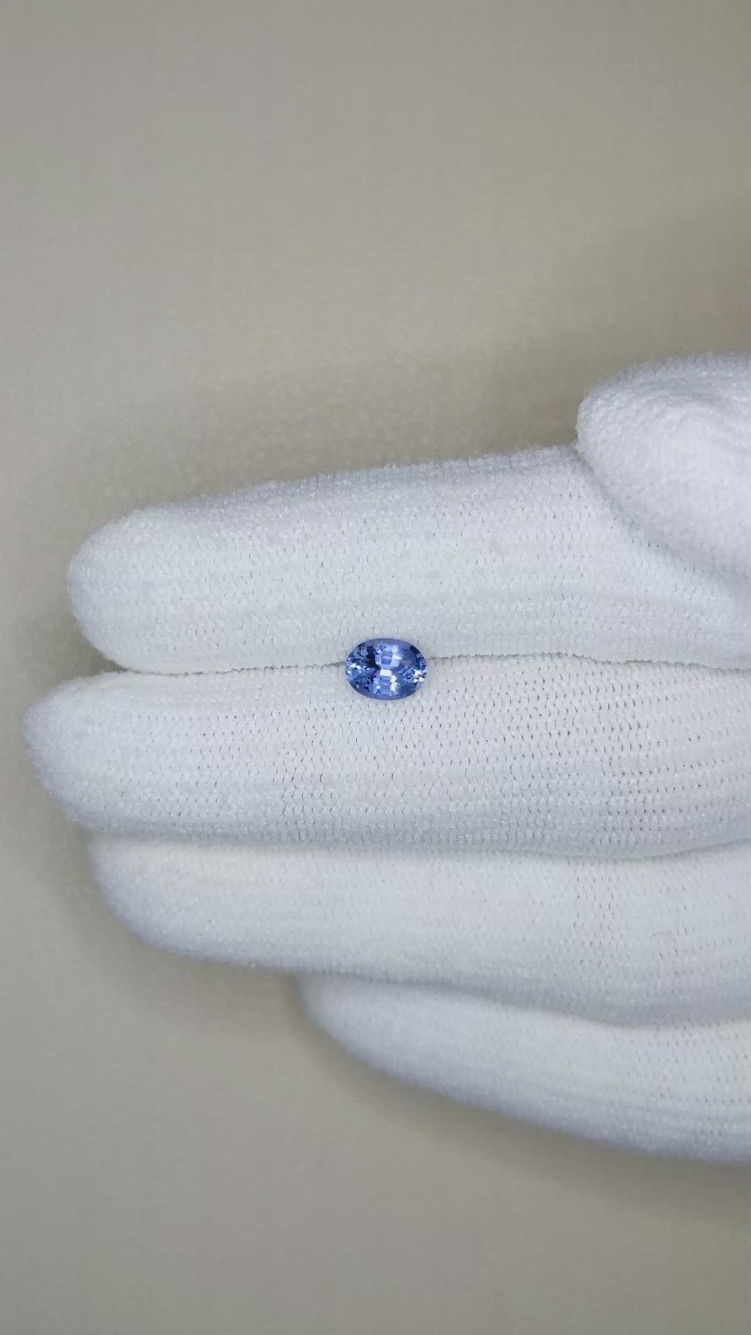 0.70 Ct. Blue Sapphire from Ceylon (Sri Lanka) Size Video