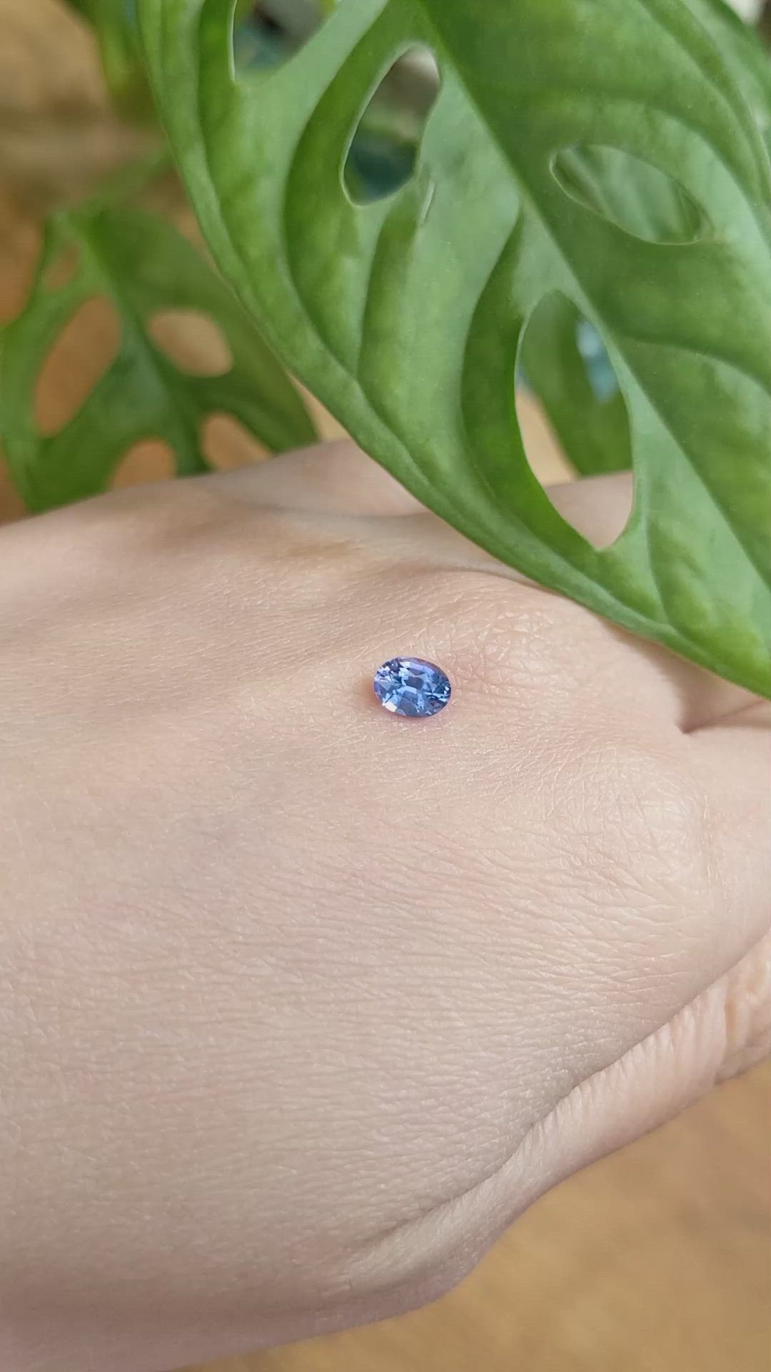 0.70 Ct. Blue Sapphire from Ceylon (Sri Lanka) Size Video