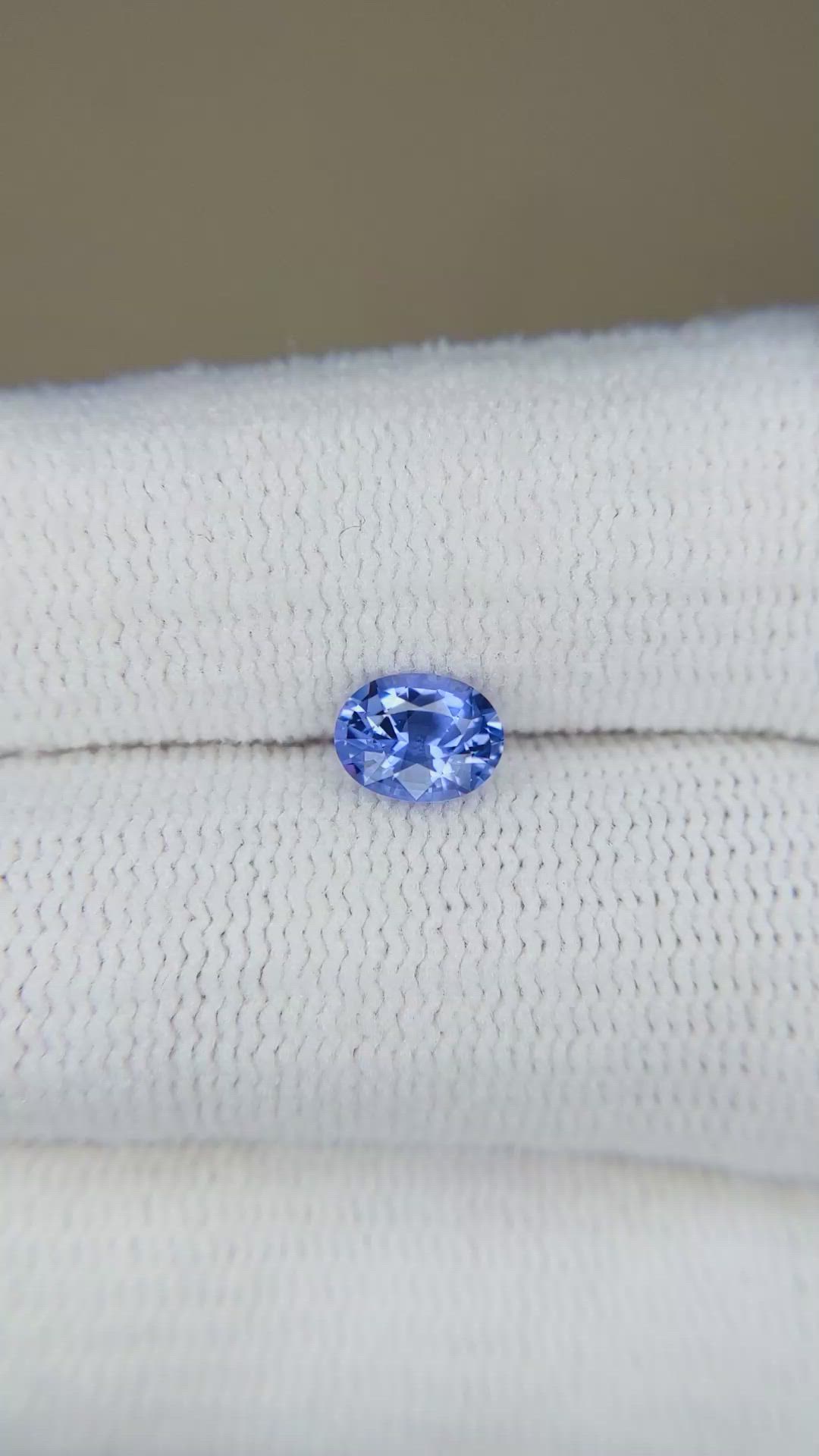 0.70 Ct. Blue Sapphire from Ceylon (Sri Lanka) Size Video