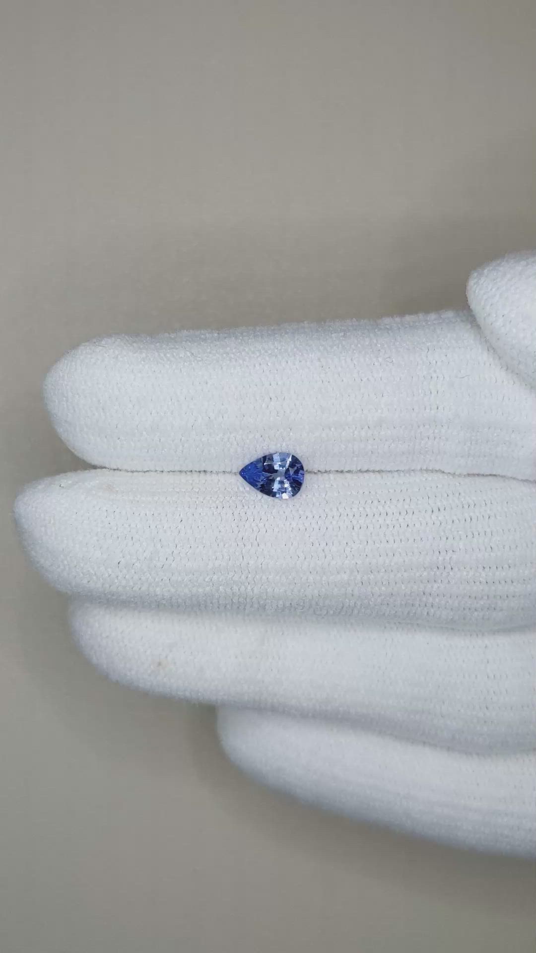 0.55 Ct. Blue Sapphire from Ceylon (Sri Lanka) Size Video