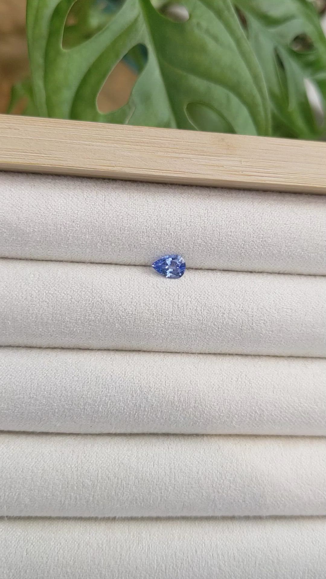 0.55 Ct. Blue Sapphire from Ceylon (Sri Lanka) Size Video