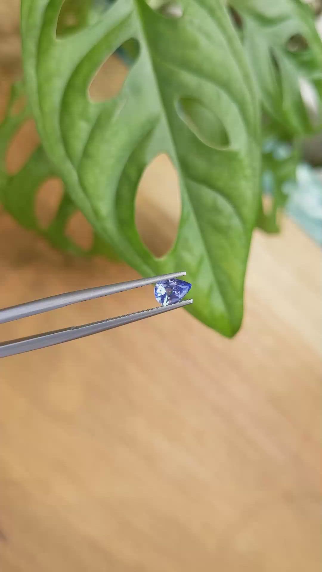0.55 Ct. Blue Sapphire from Ceylon (Sri Lanka) Size Video