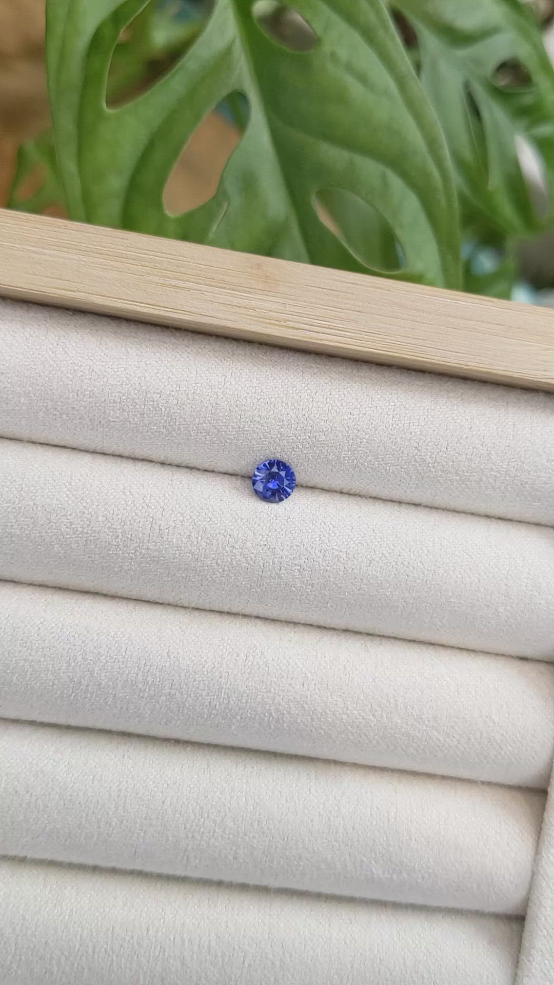 0.55 Ct. Blue Sapphire from Ceylon (Sri Lanka) Size Video
