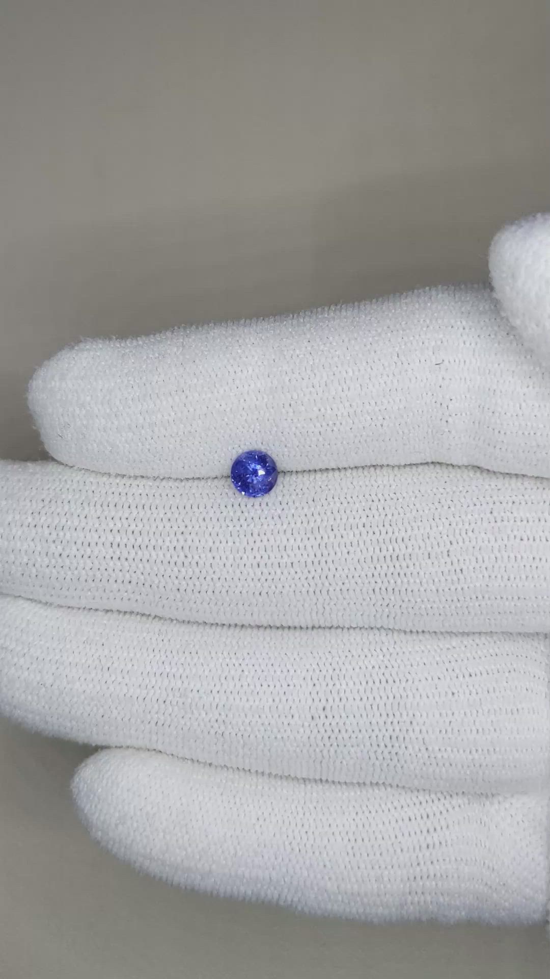 0.55 Ct. Blue Sapphire from Ceylon (Sri Lanka) Size Video