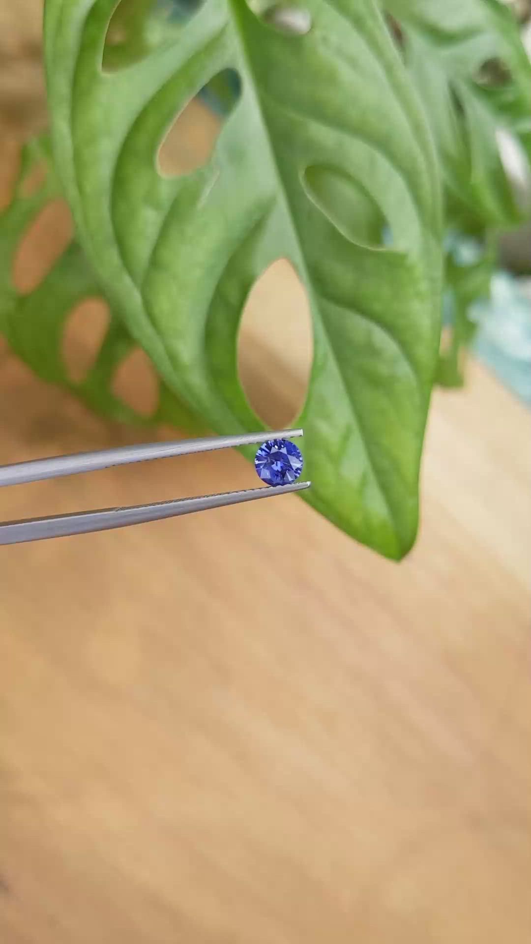 0.55 Ct. Blue Sapphire from Ceylon (Sri Lanka) Size Video