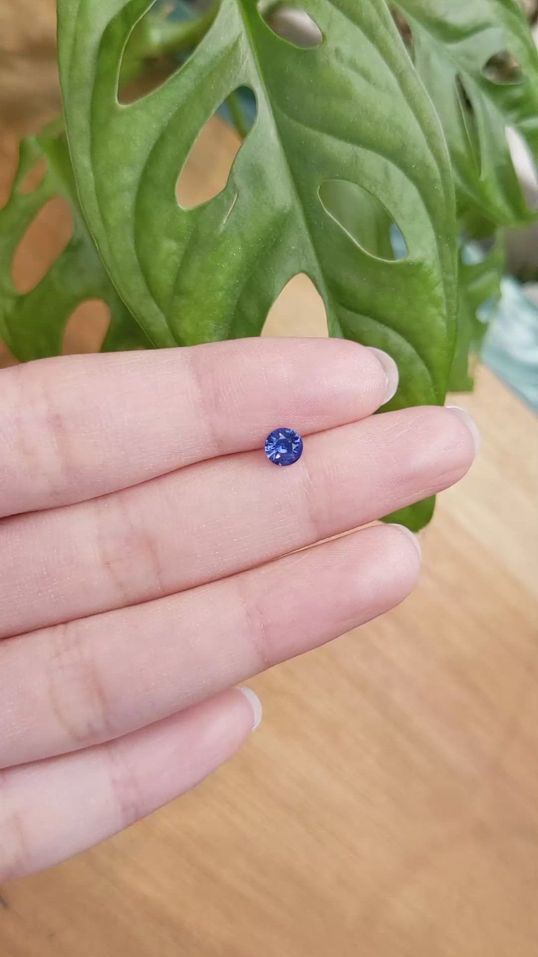 0.55 Ct. Blue Sapphire from Ceylon (Sri Lanka) Size Video