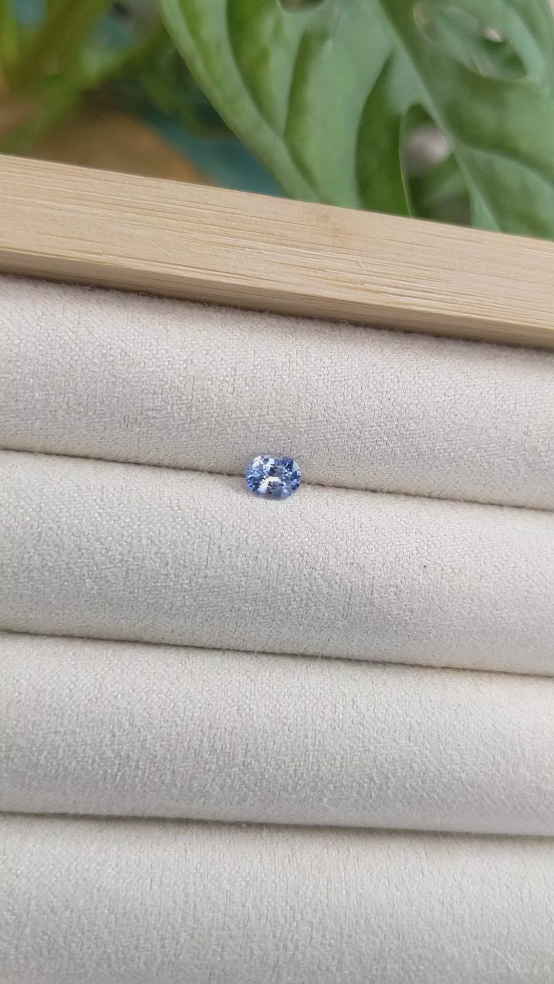 0.45 Ct. Blue Sapphire from Ceylon (Sri Lanka) Size Video
