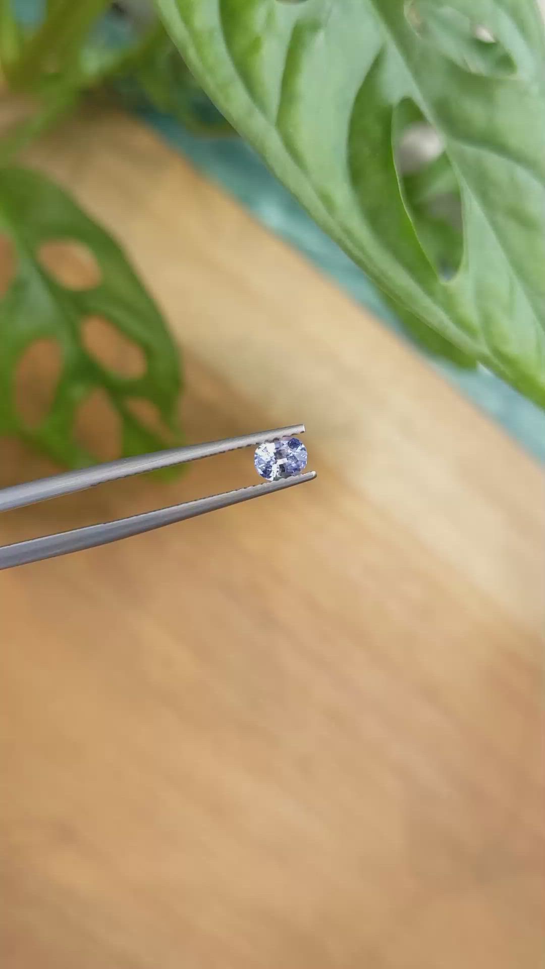 0.45 Ct. Blue Sapphire from Ceylon (Sri Lanka) Size Video