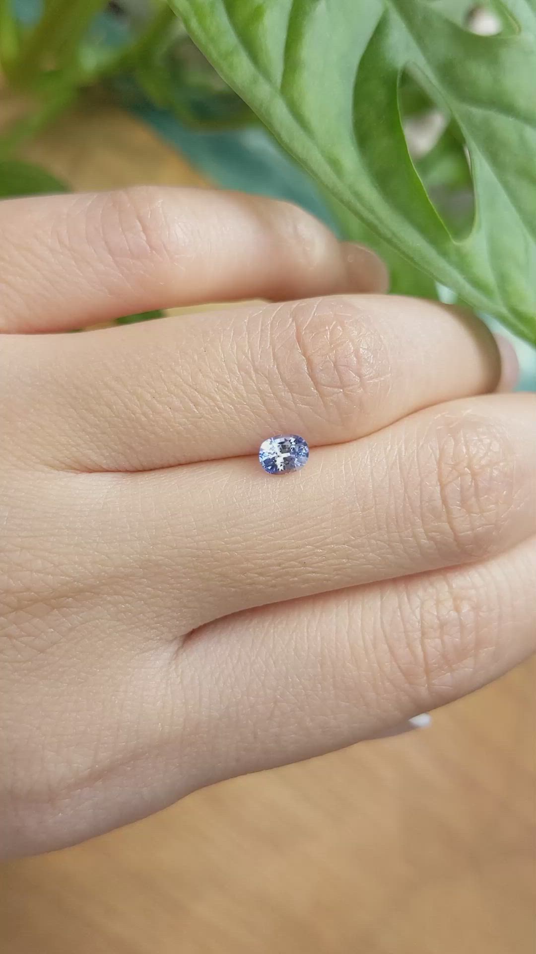 0.45 Ct. Blue Sapphire from Ceylon (Sri Lanka) Size Video