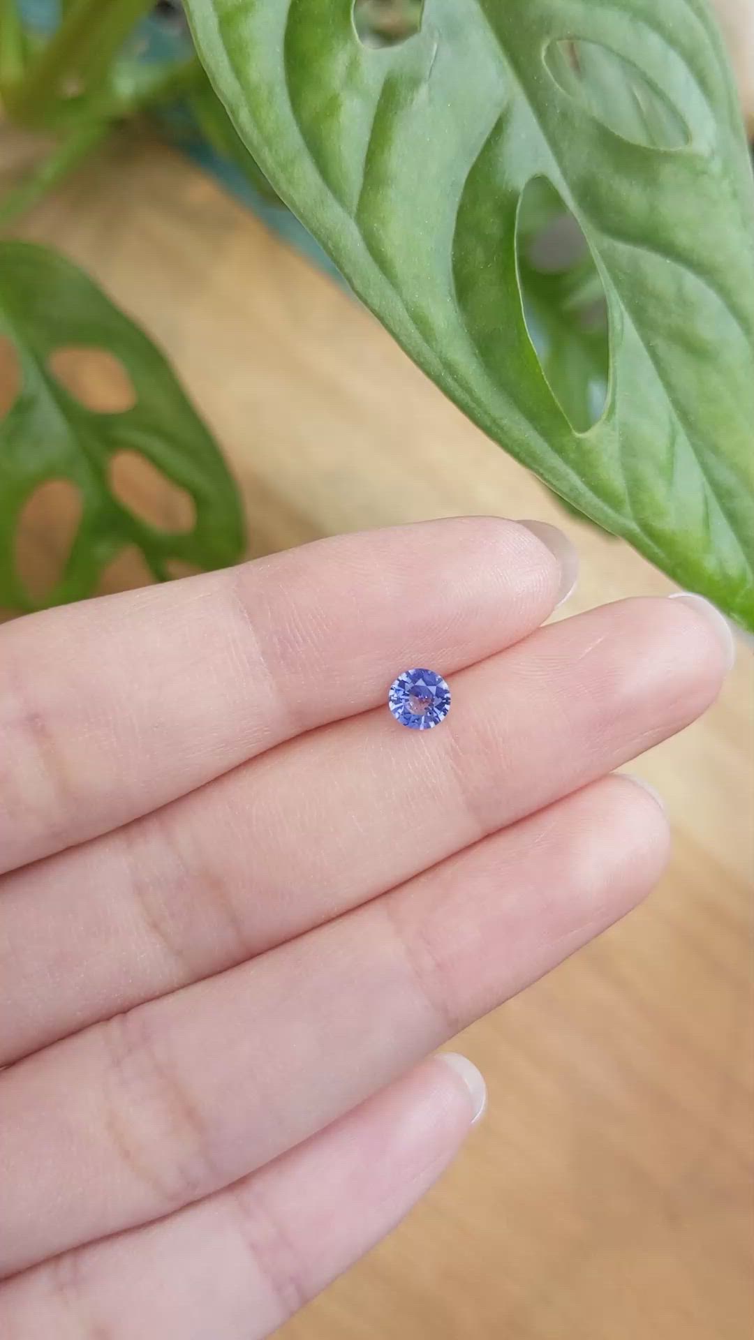 0.56 Ct. Blue Sapphire from Ceylon (Sri Lanka) Size Video