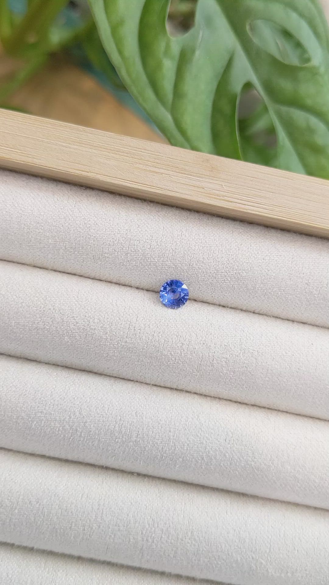 0.56 Ct. Blue Sapphire from Ceylon (Sri Lanka) Size Video