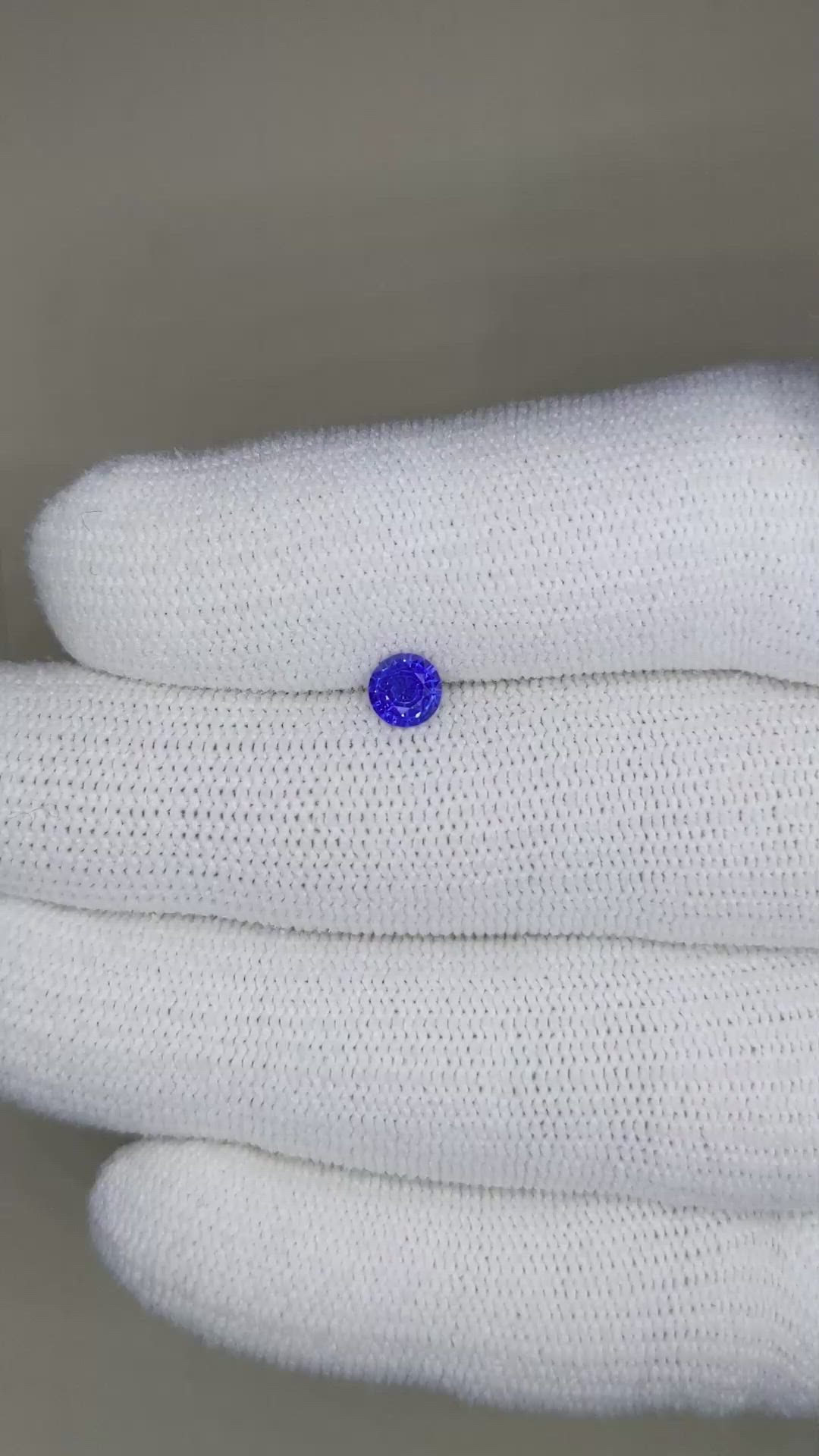 0.41 Ct. Blue Sapphire from Ceylon (Sri Lanka) Size Video