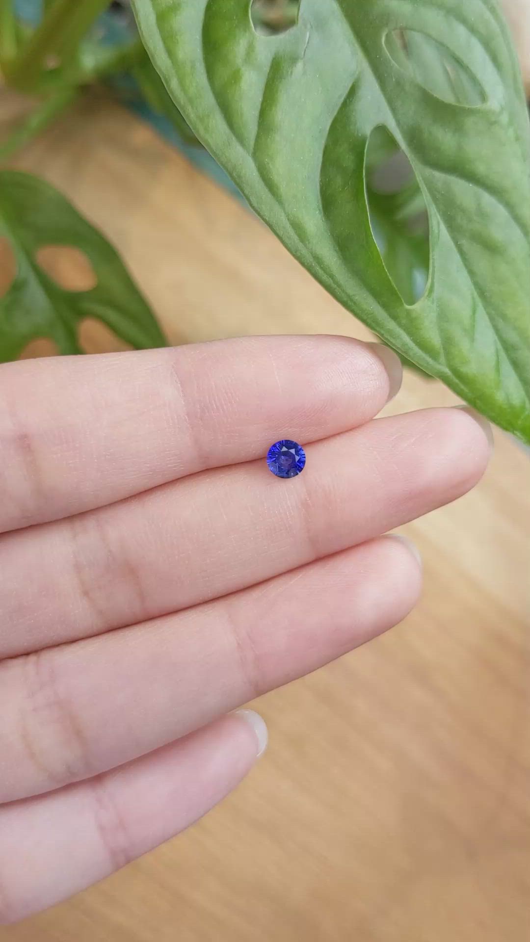 0.41 Ct. Blue Sapphire from Ceylon (Sri Lanka) Size Video