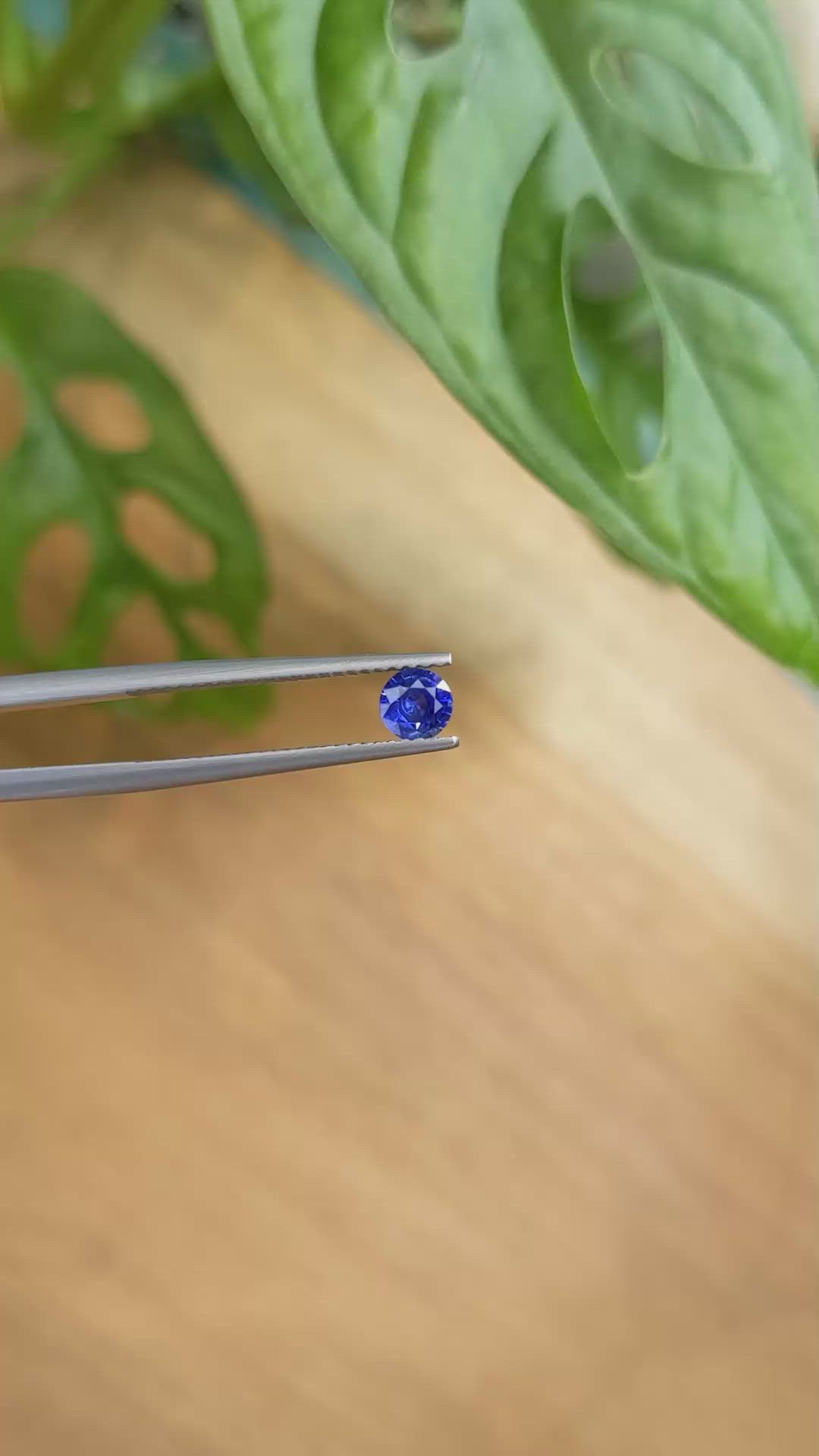 0.41 Ct. Blue Sapphire from Ceylon (Sri Lanka) Size Video