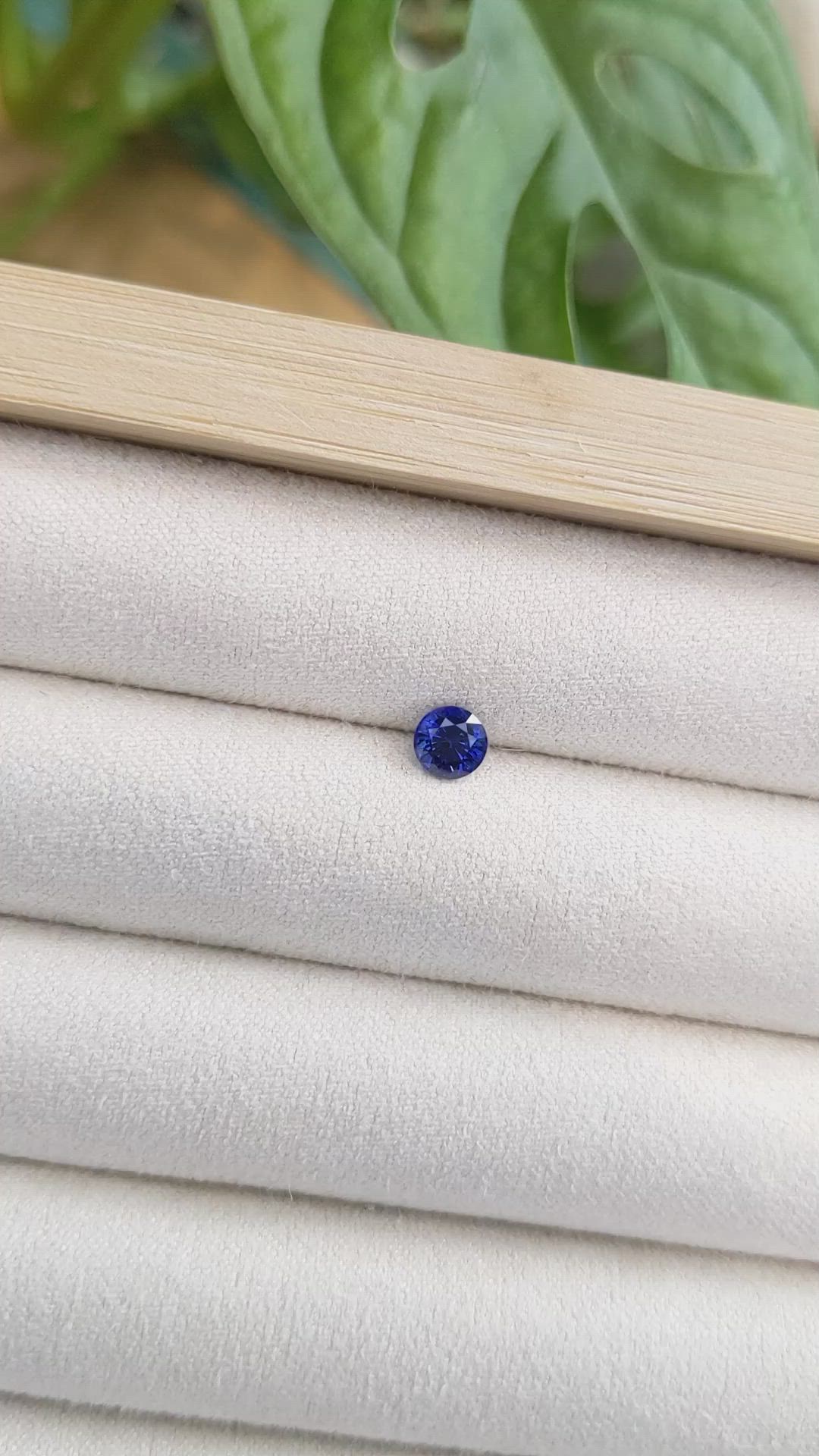 0.63 Ct. Blue Sapphire from Ceylon (Sri Lanka) Size Video