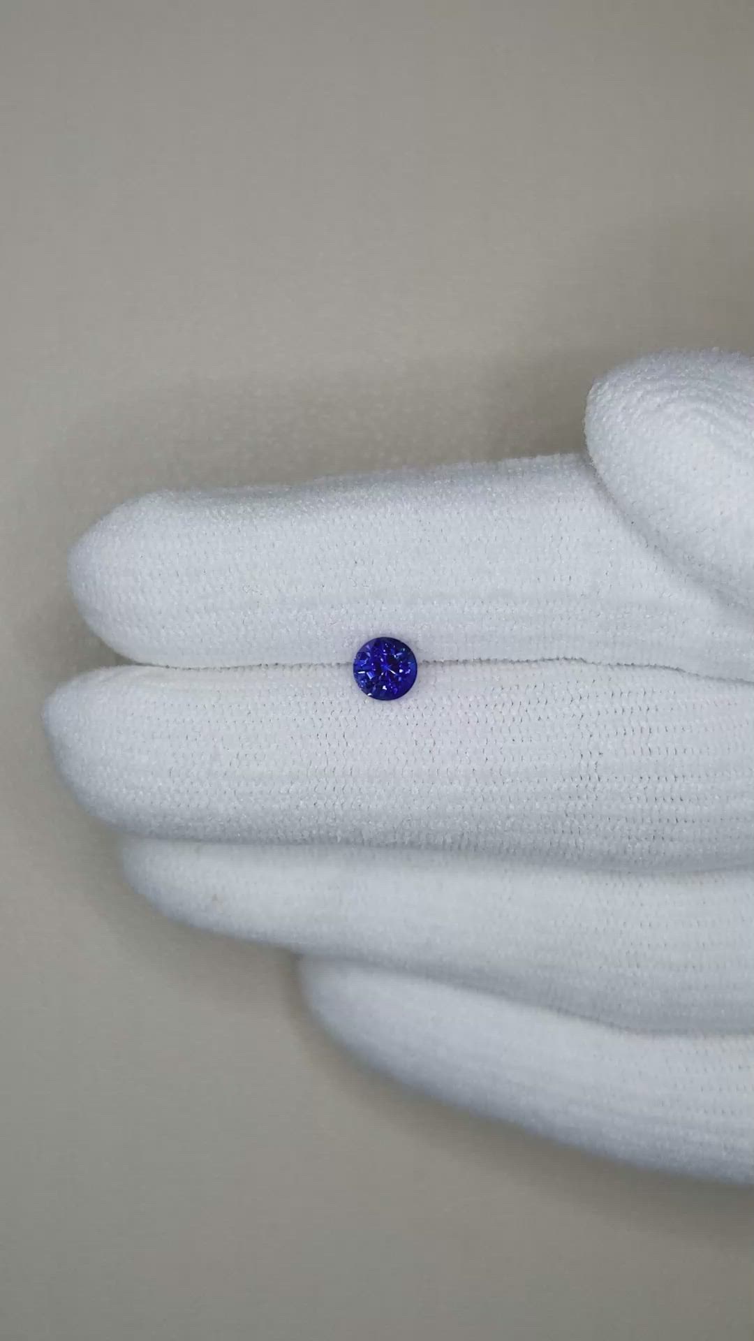 0.63 Ct. Blue Sapphire from Ceylon (Sri Lanka) Size Video