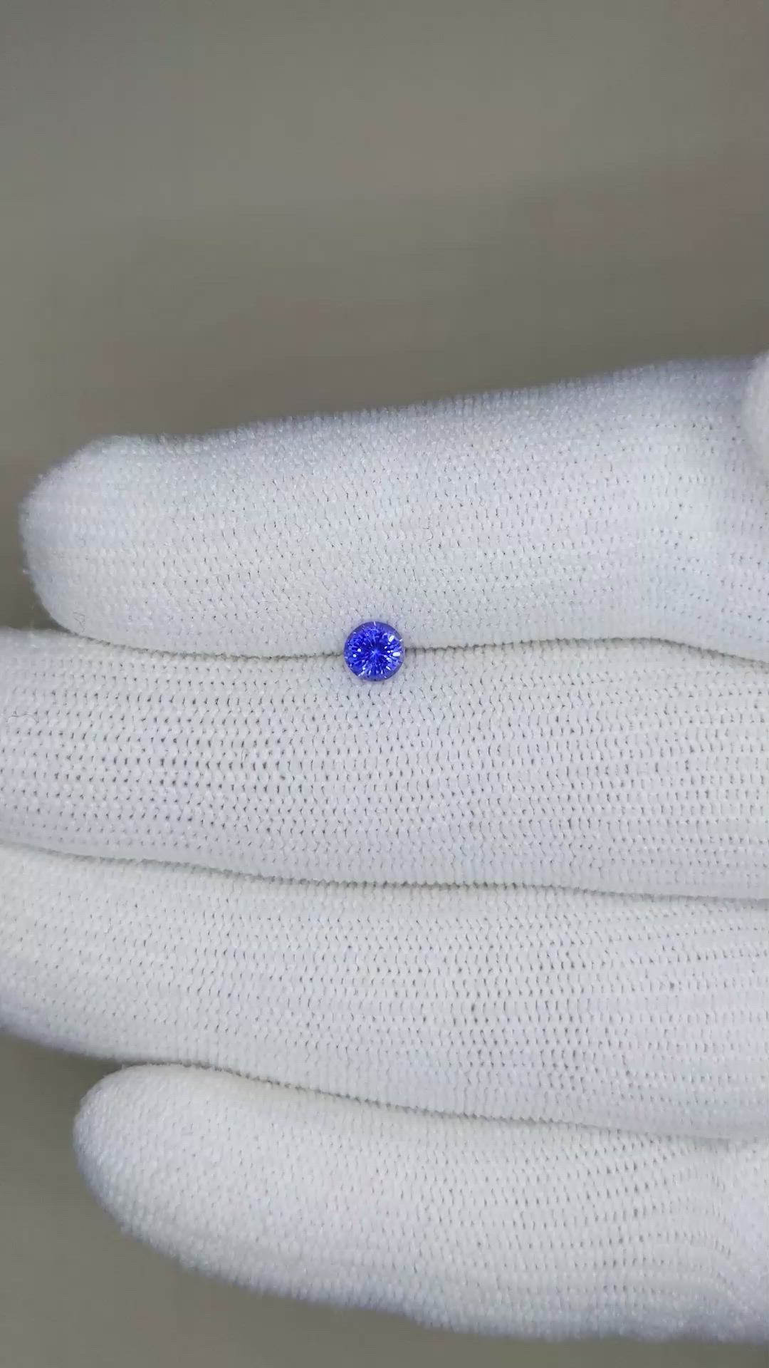 0.40 Ct. Blue Sapphire from Ceylon (Sri Lanka) Size Video