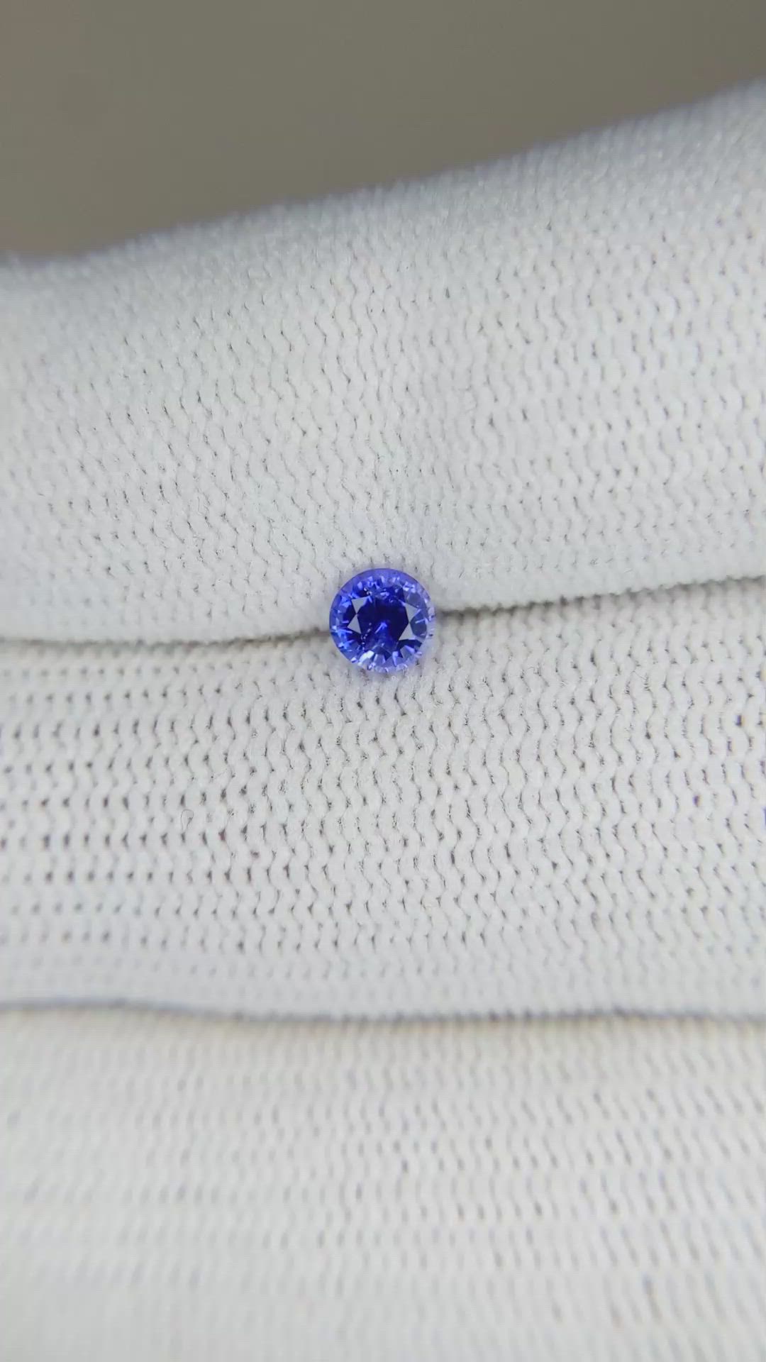 0.40 Ct. Blue Sapphire from Ceylon (Sri Lanka) Size Video
