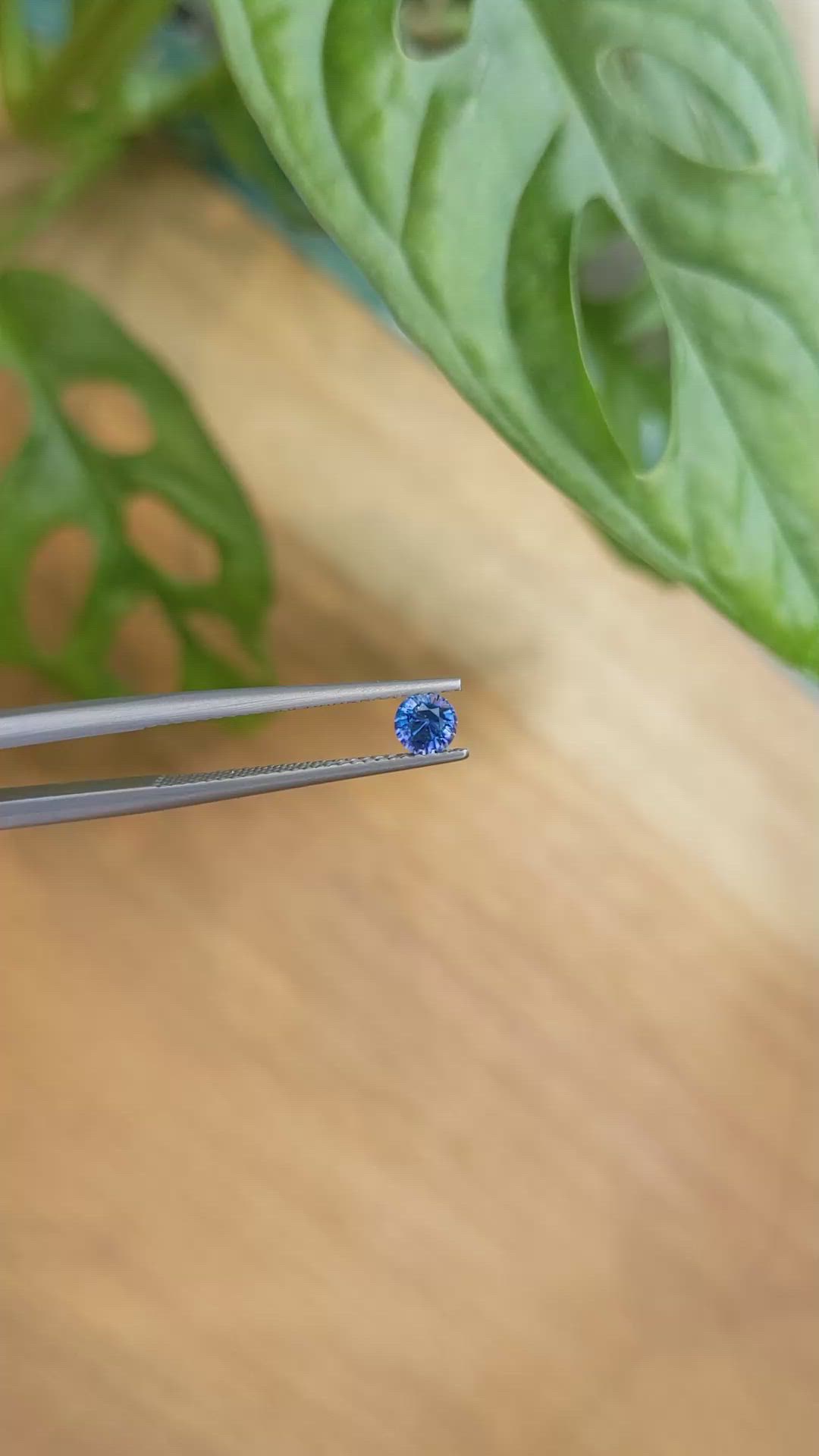 0.40 Ct. Blue Sapphire from Ceylon (Sri Lanka) Size Video