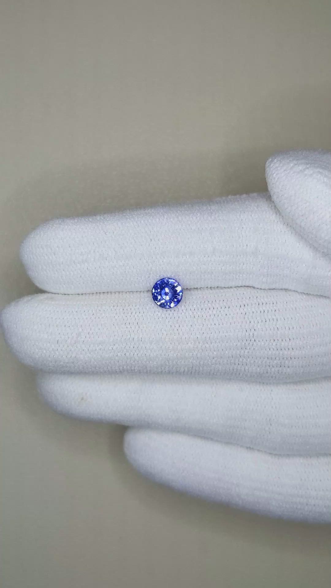 0.69 Ct. Blue Sapphire from Ceylon (Sri Lanka) Size Video