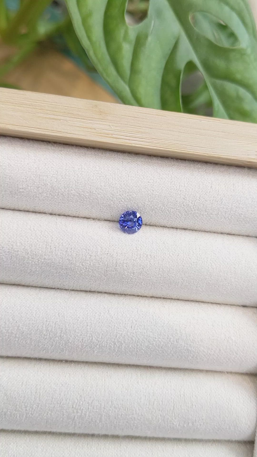 0.69 Ct. Blue Sapphire from Ceylon (Sri Lanka) Size Video