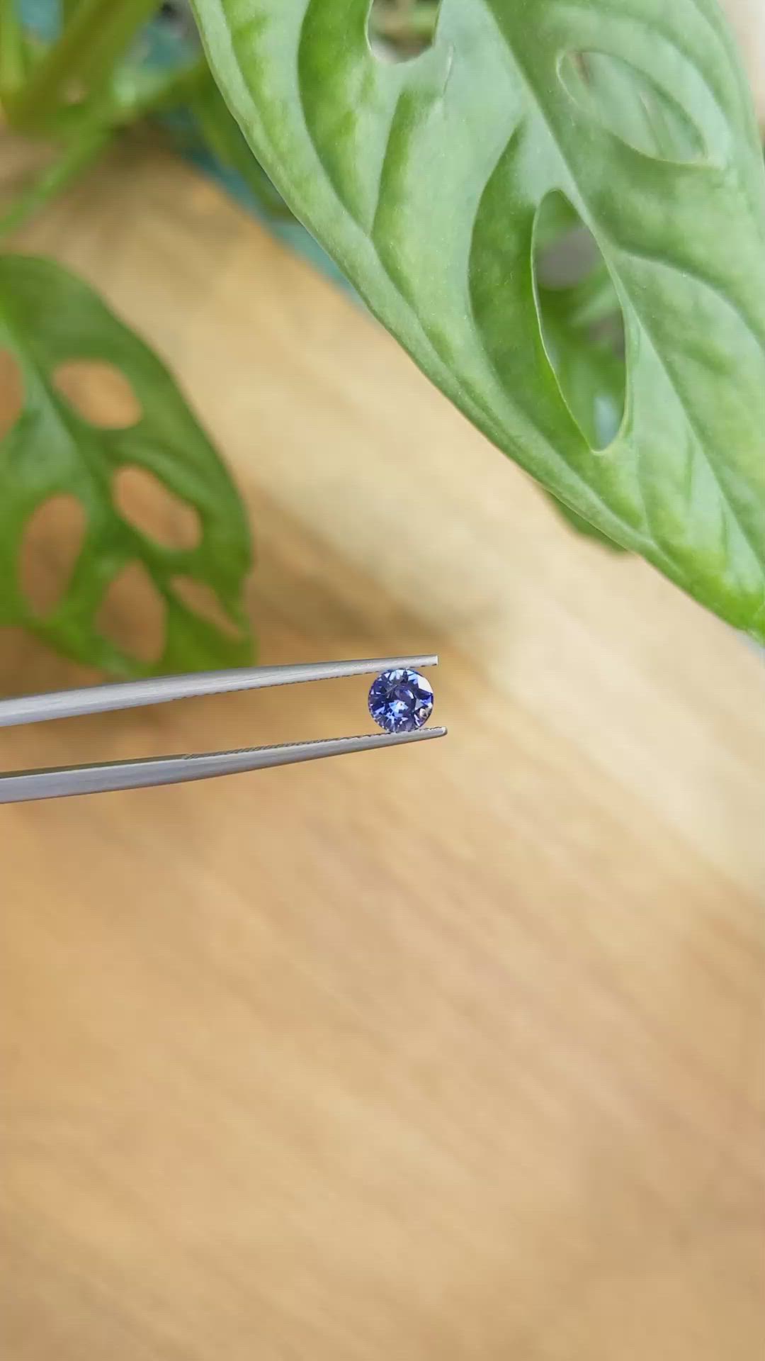 0.69 Ct. Blue Sapphire from Ceylon (Sri Lanka) Size Video