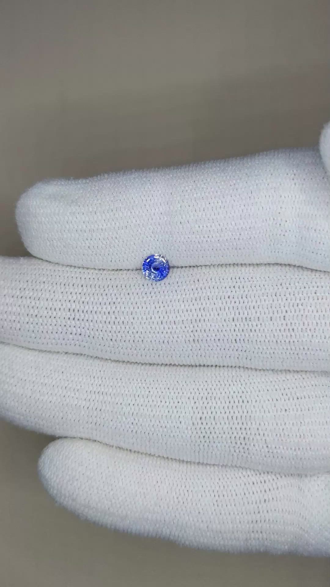 0.40 Ct. Blue Sapphire from Ceylon (Sri Lanka) Size Video