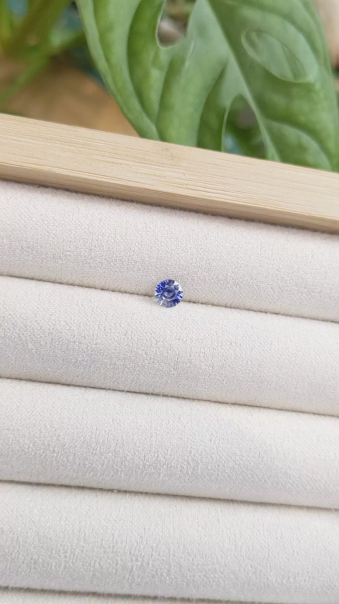 0.40 Ct. Blue Sapphire from Ceylon (Sri Lanka) Size Video