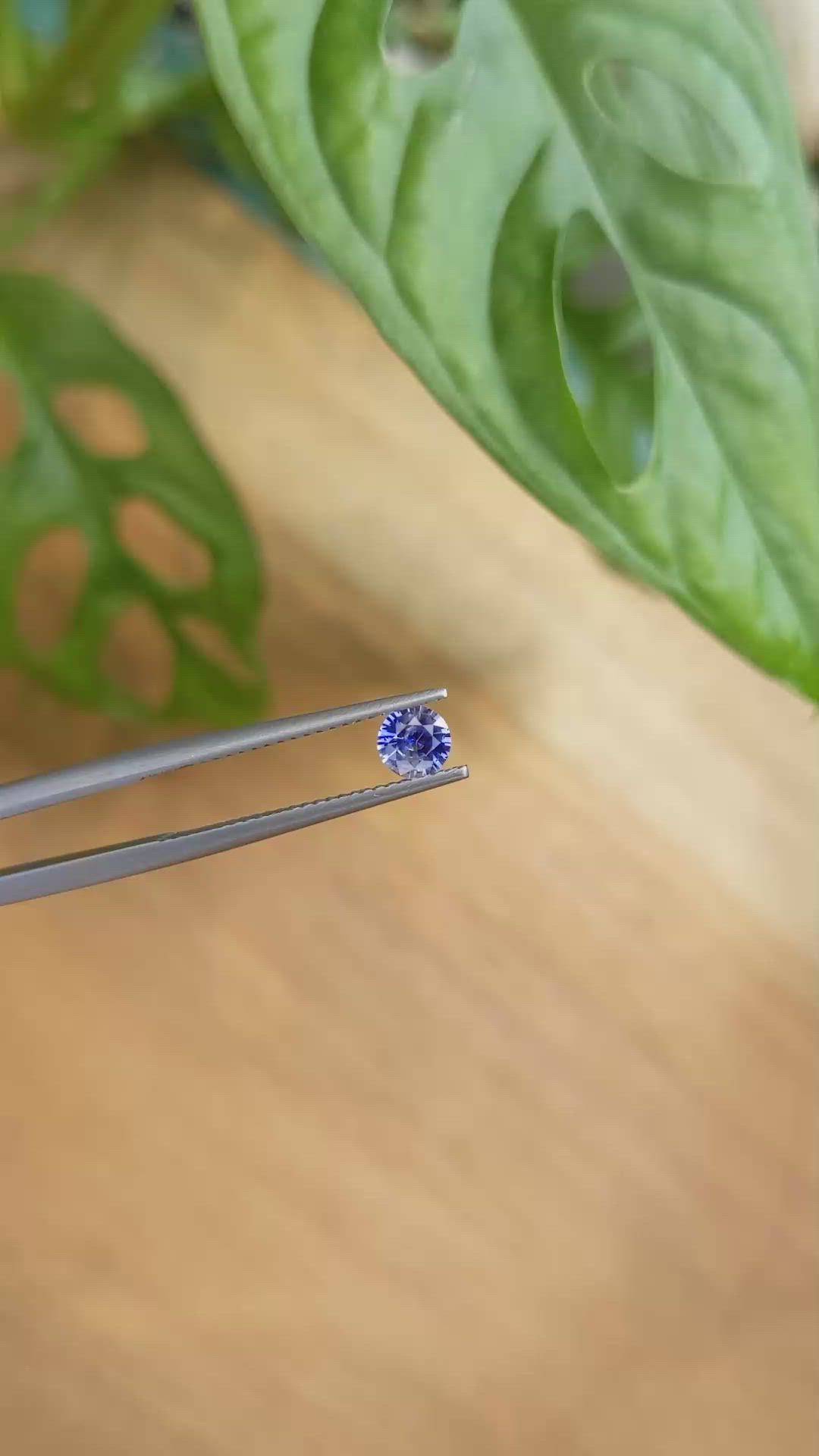 0.40 Ct. Blue Sapphire from Ceylon (Sri Lanka) Size Video