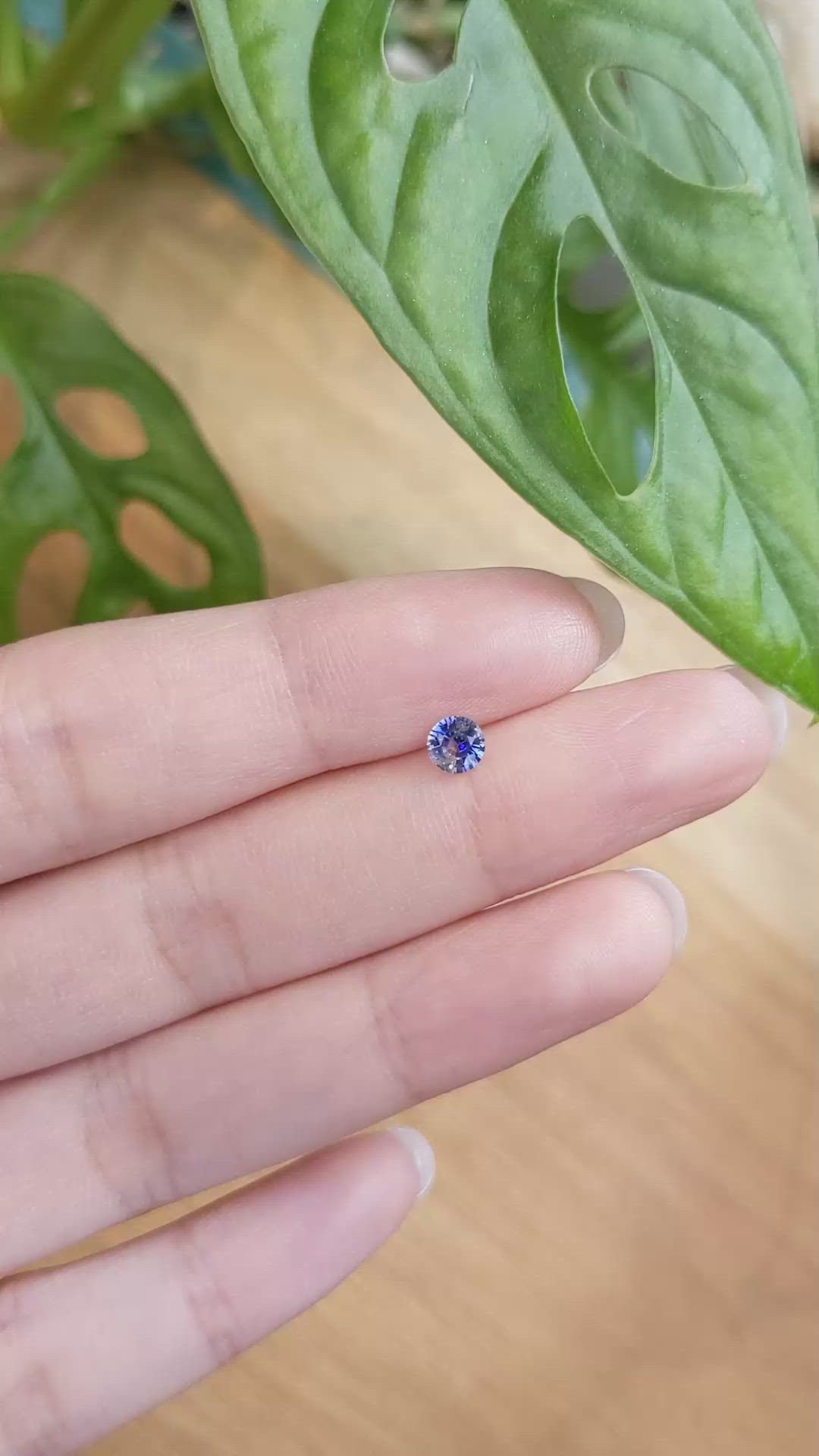 0.40 Ct. Blue Sapphire from Ceylon (Sri Lanka) Size Video