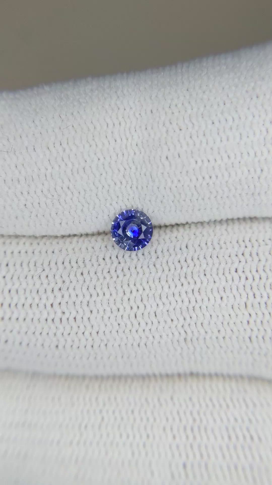 0.40 Ct. Blue Sapphire from Ceylon (Sri Lanka) Size Video