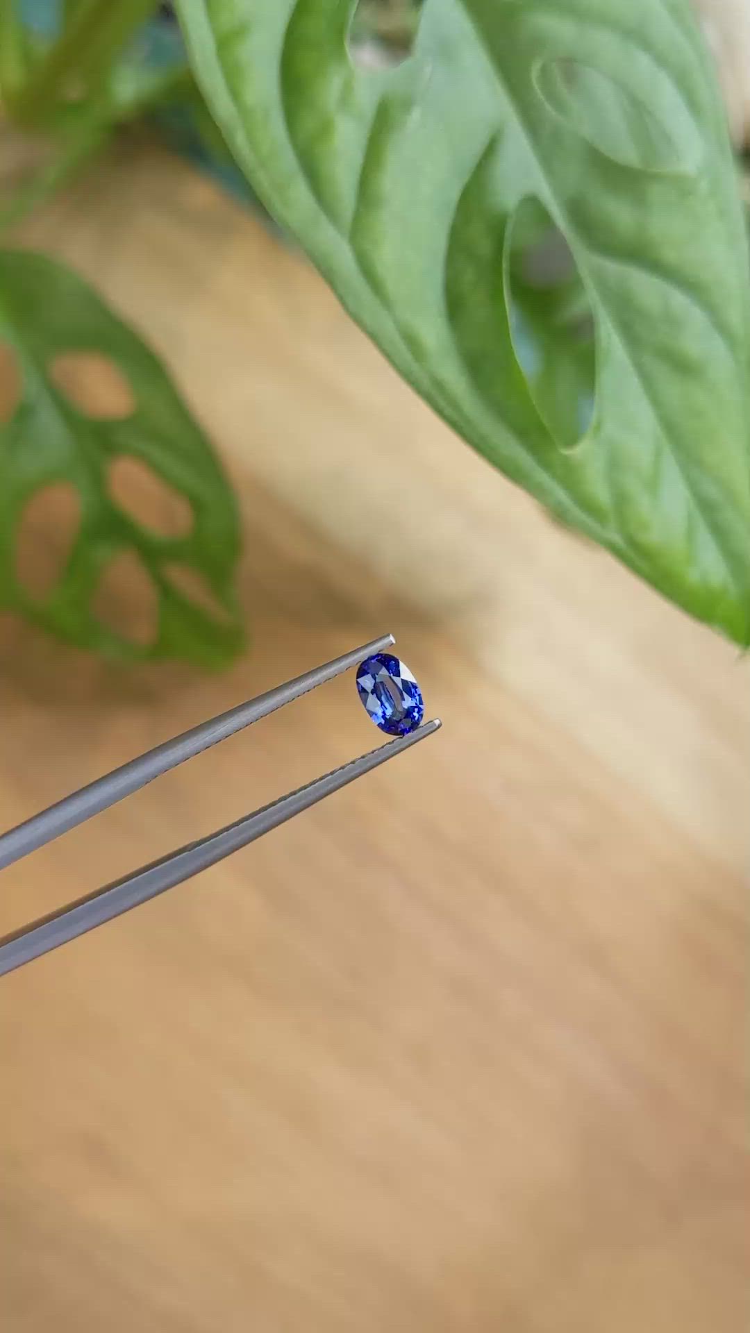 0.53 Ct. Blue Sapphire from Ceylon (Sri Lanka) Size Video