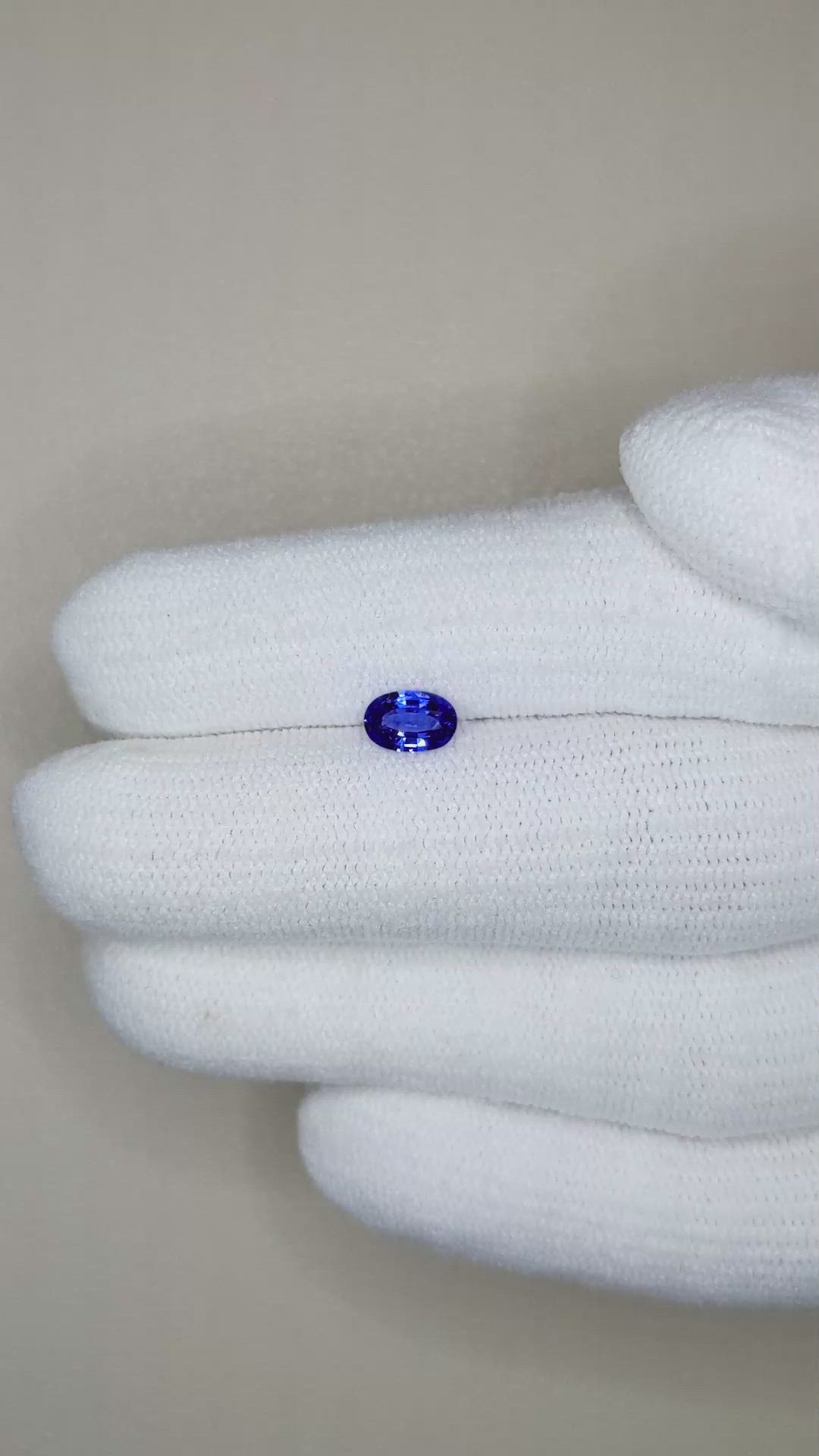 0.53 Ct. Blue Sapphire from Ceylon (Sri Lanka) Size Video
