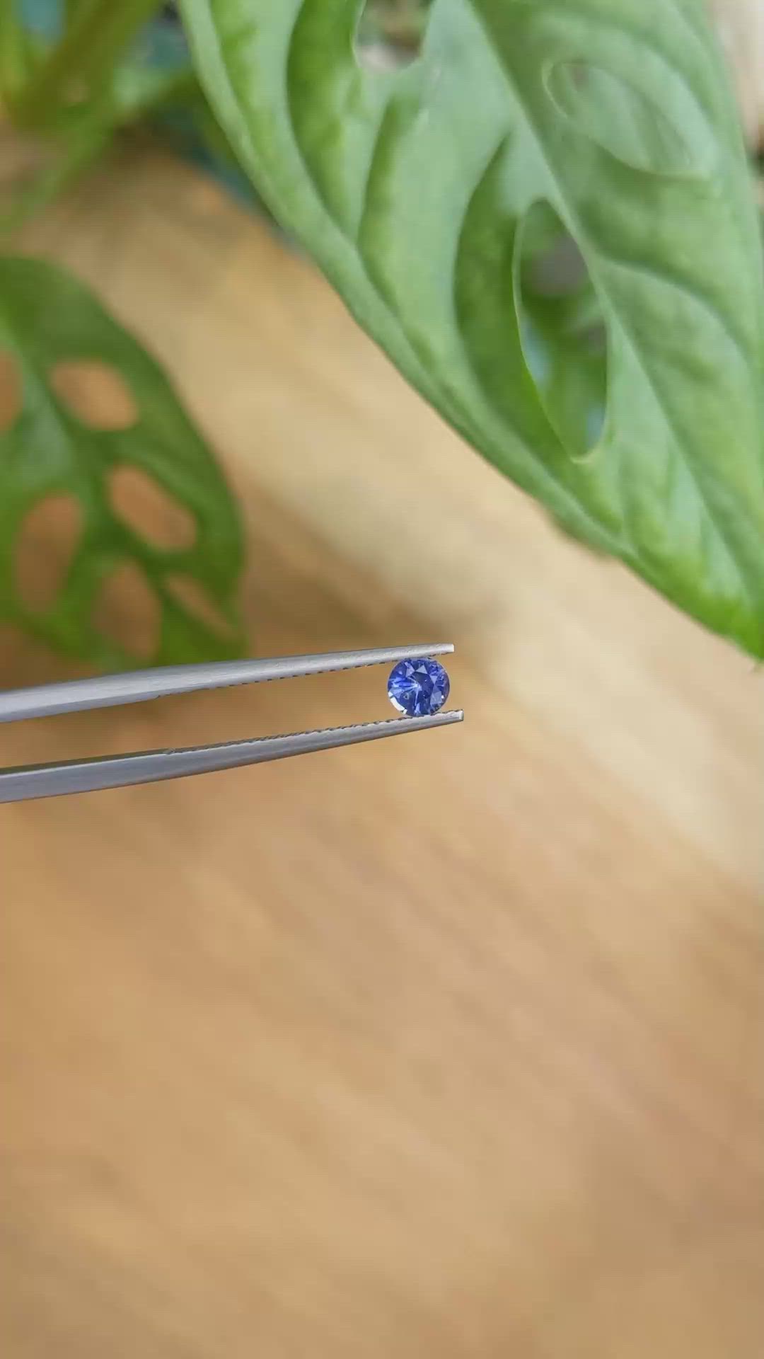0.37 Ct. Blue Sapphire from Ceylon (Sri Lanka) Size Video