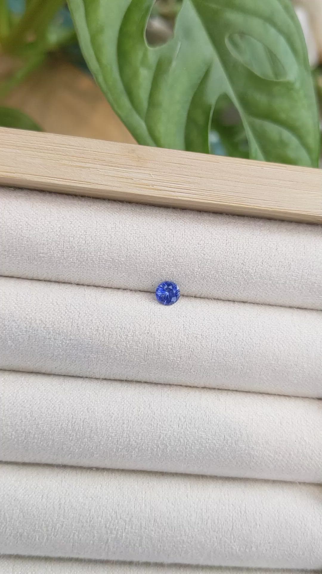 0.37 Ct. Blue Sapphire from Ceylon (Sri Lanka) Size Video
