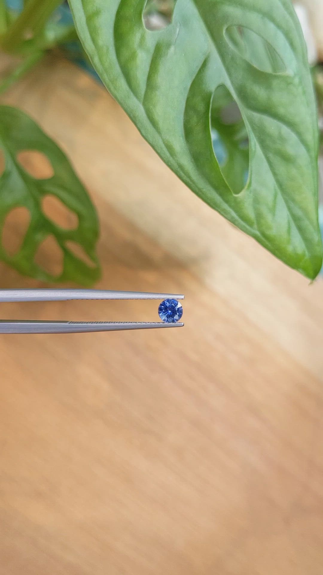 0.45 Ct. Blue Sapphire from Ceylon (Sri Lanka) Size Video
